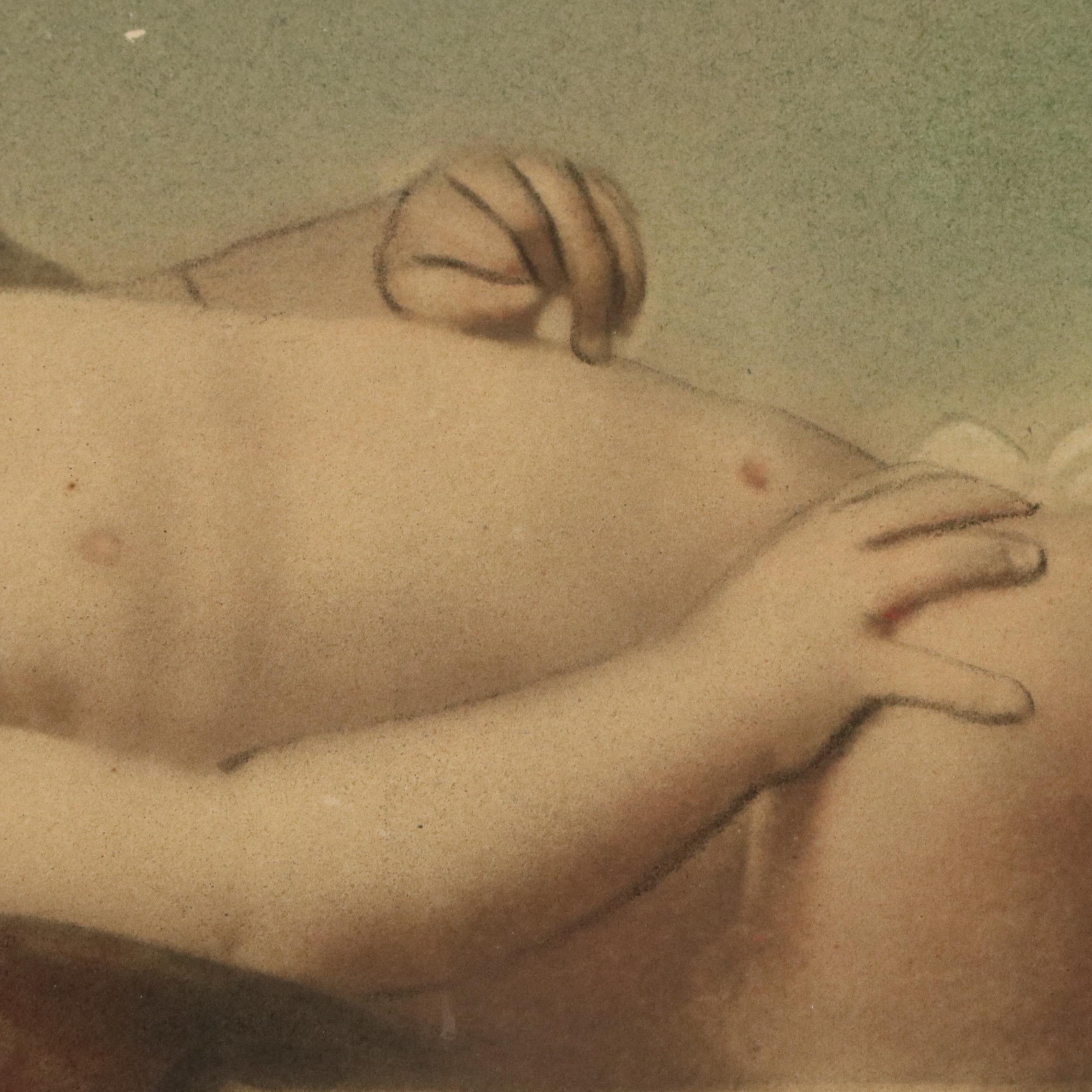 Hand-Colored Collotype of Infant, Late 19th Century