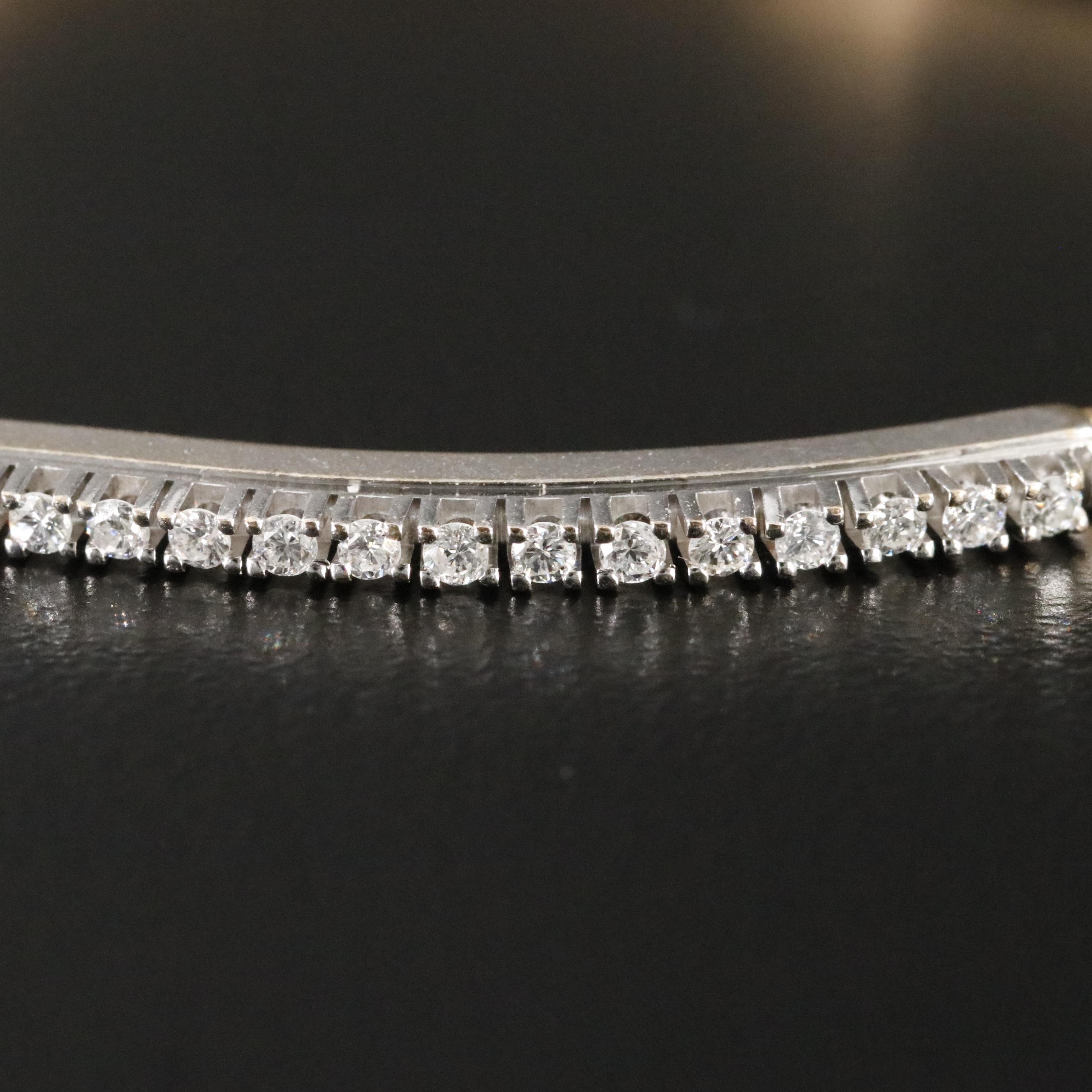 14K 0.41 CTW Diamond Hinged Bangle