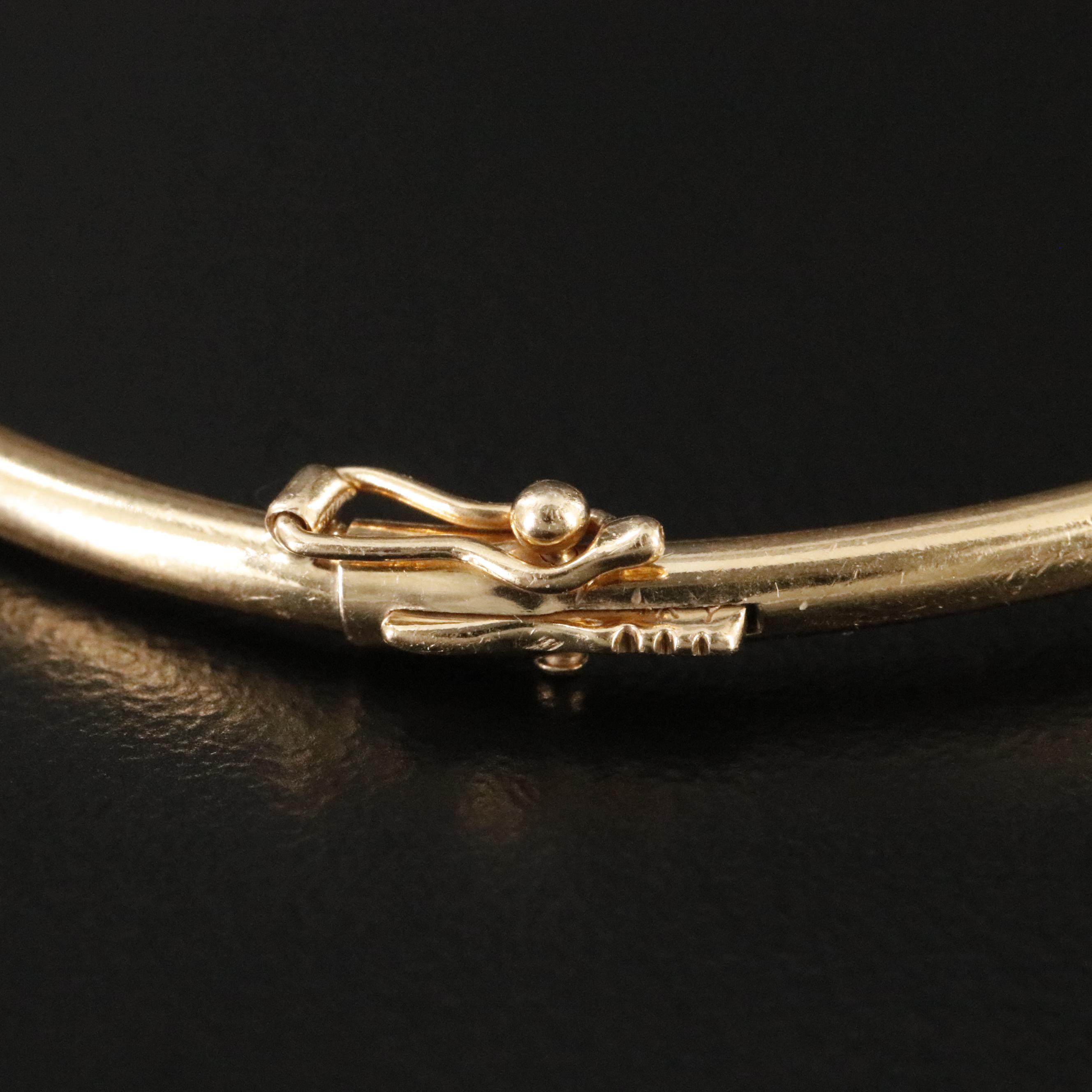 14K 0.41 CTW Diamond Hinged Bangle