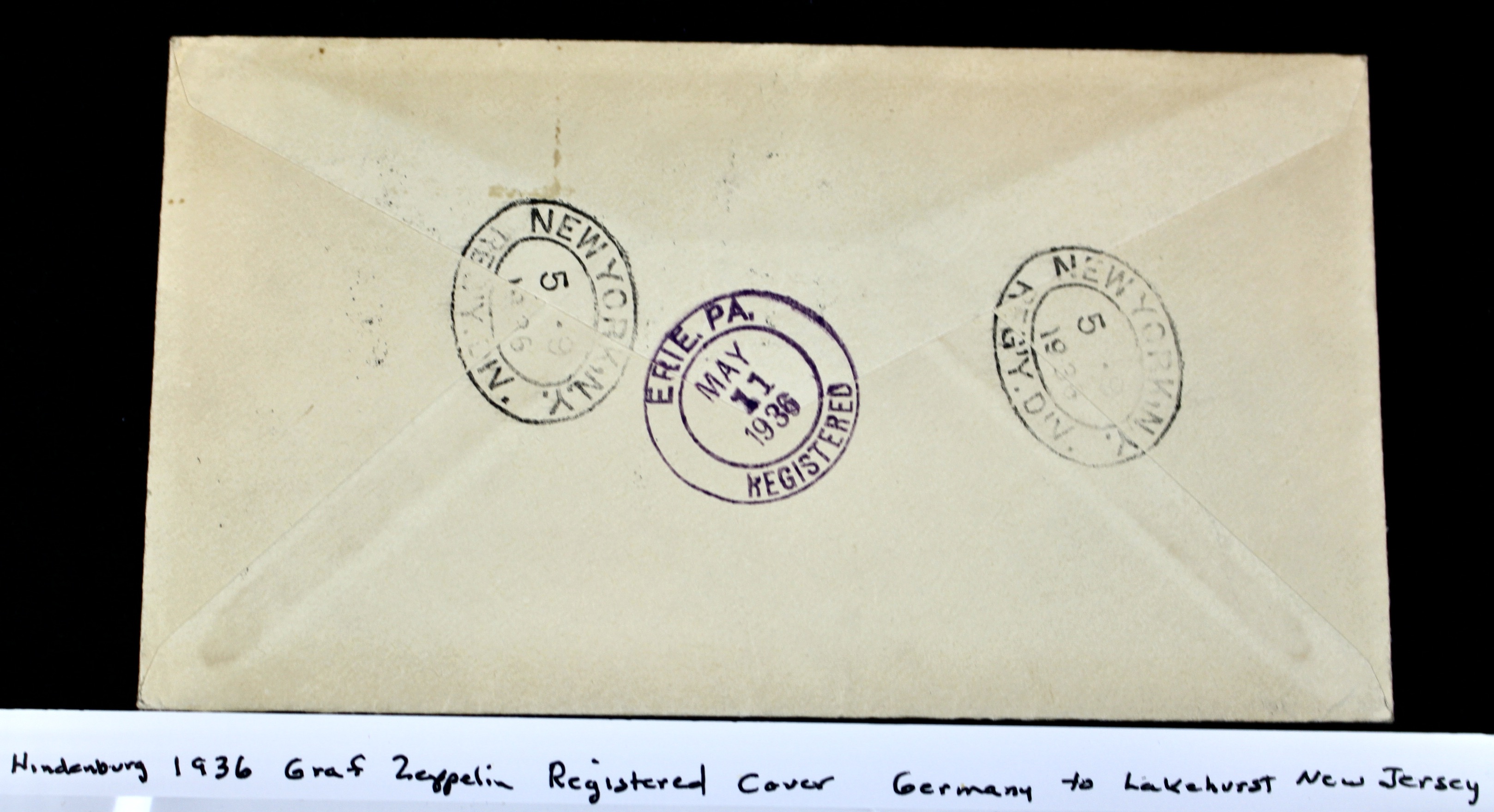 1936 Hindenburg Graf Zeppelin Registered Postal Cover