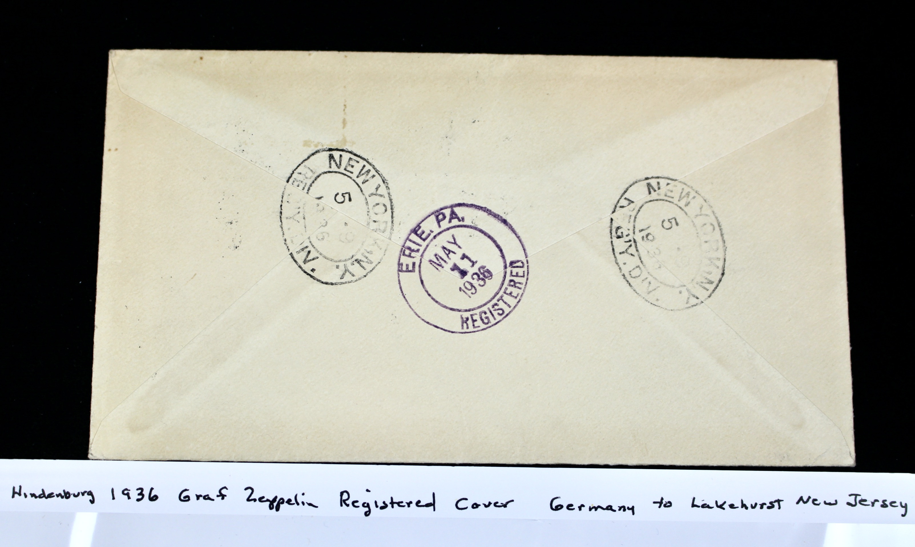 1936 Hindenburg Graf Zeppelin Registered Postal Cover