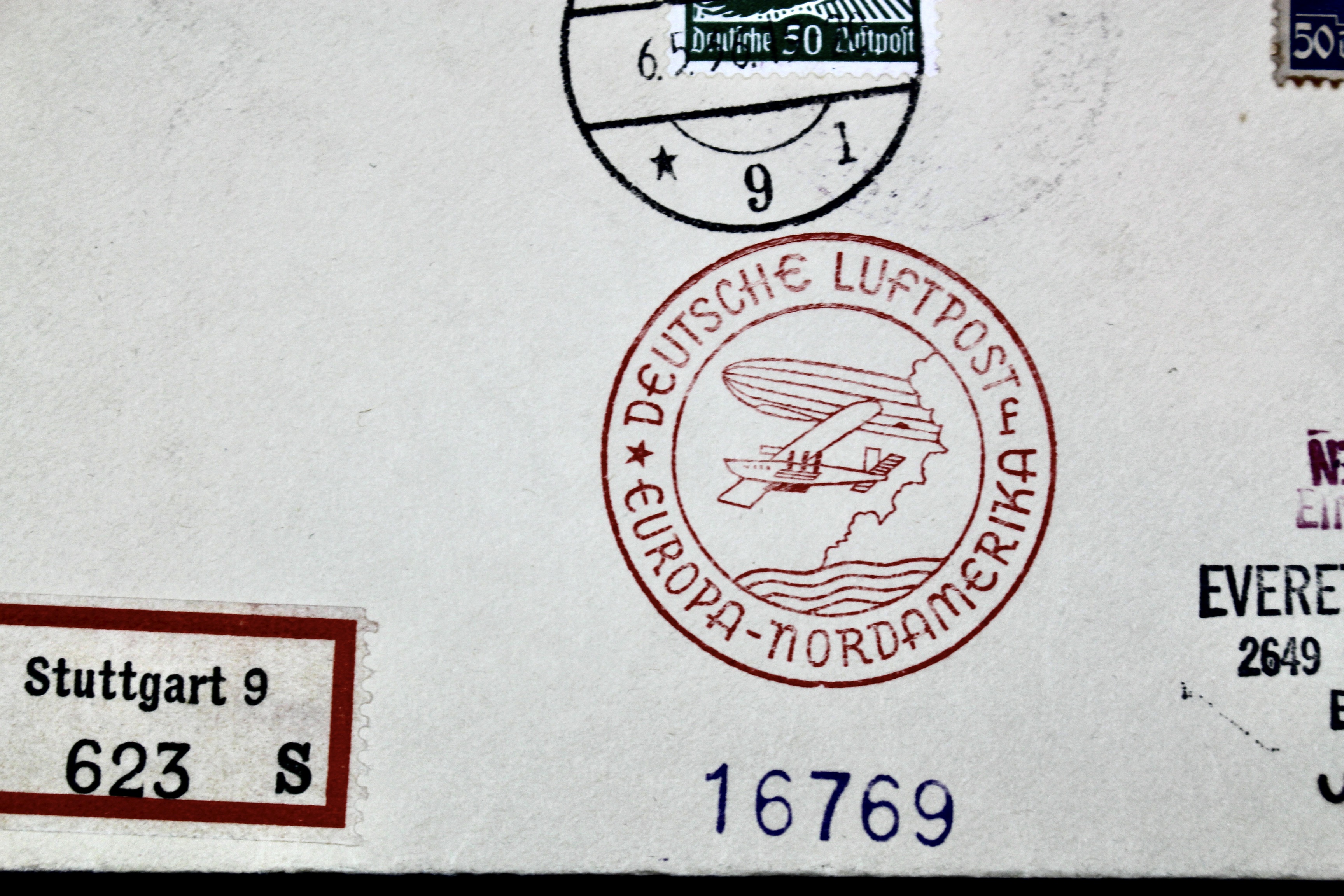 1936 Hindenburg Graf Zeppelin Registered Postal Cover