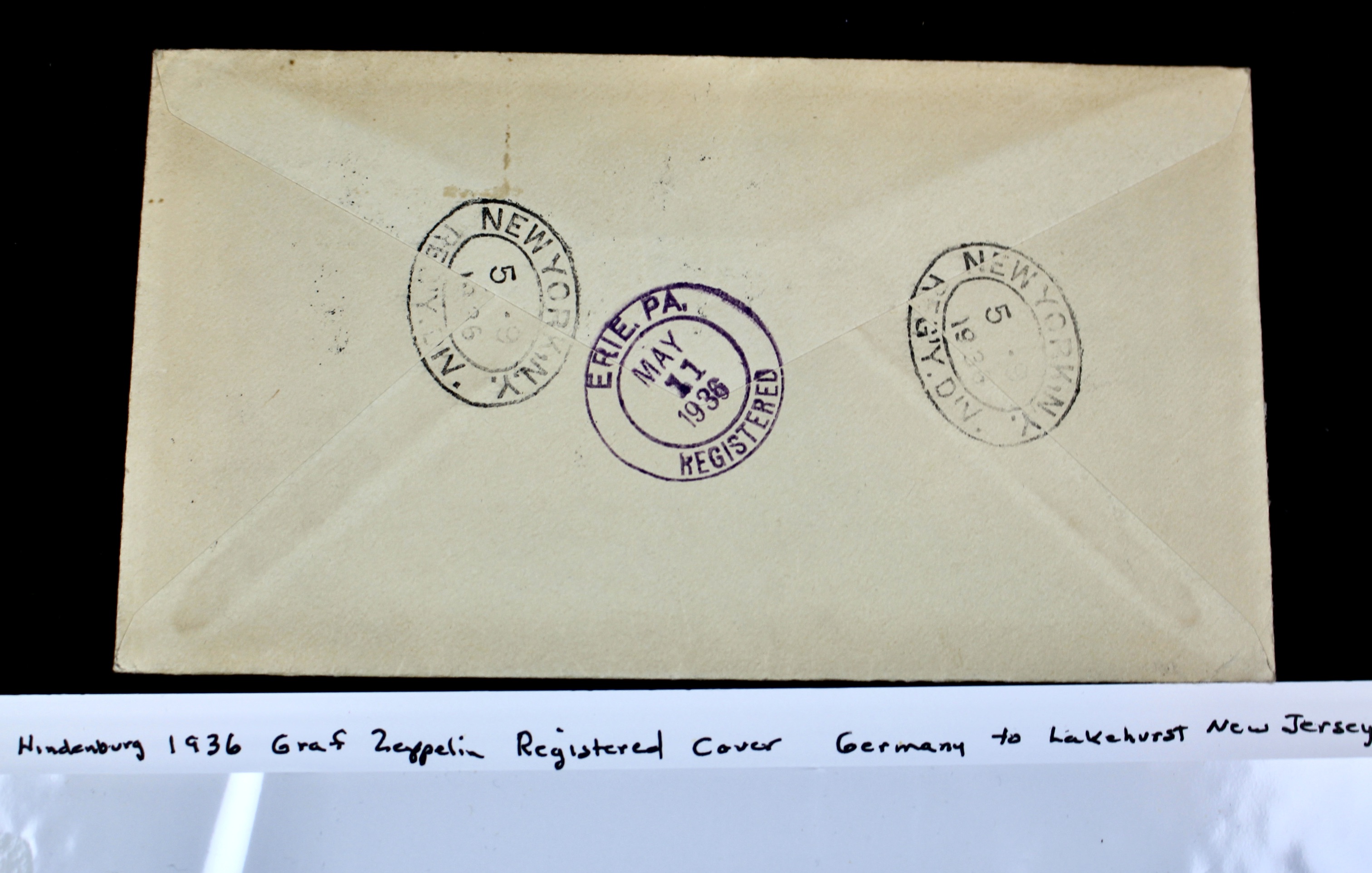1936 Hindenburg Graf Zeppelin Registered Postal Cover