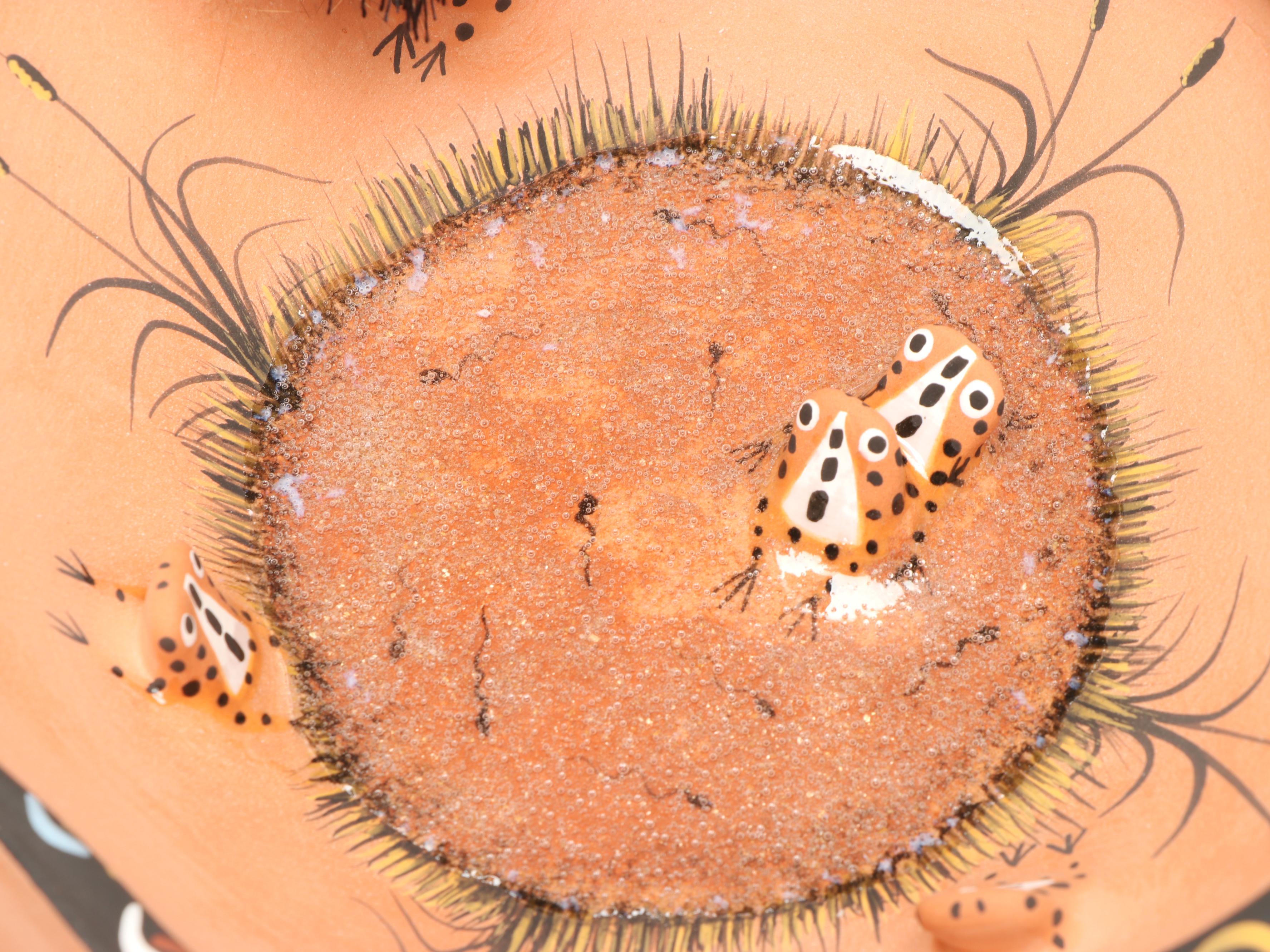 Marcus Homer Zuni Pueblo Sculptural Bowl with Frogs and Snake, 1998