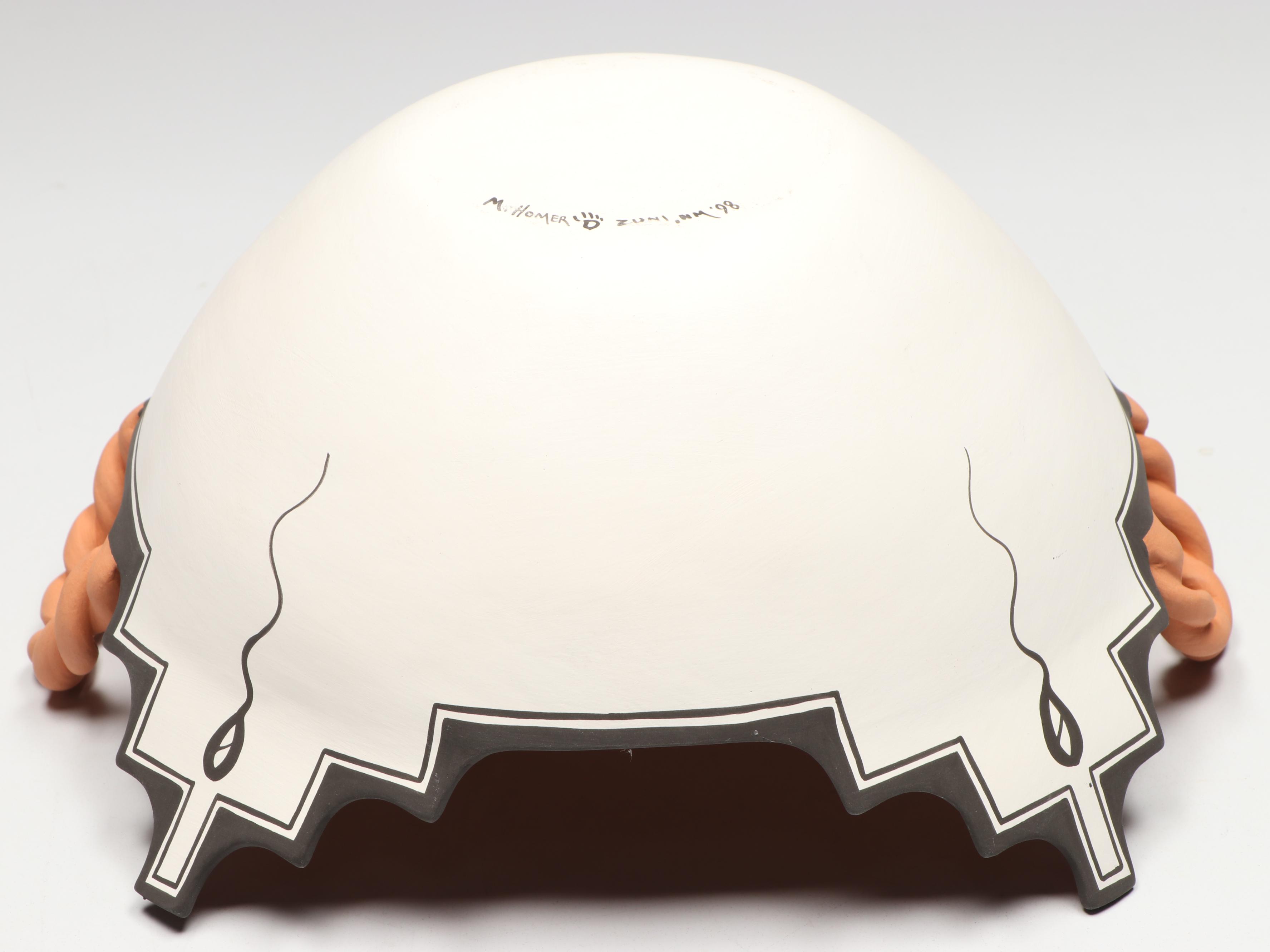 Marcus Homer Zuni Pueblo Sculptural Bowl with Frogs and Snake, 1998