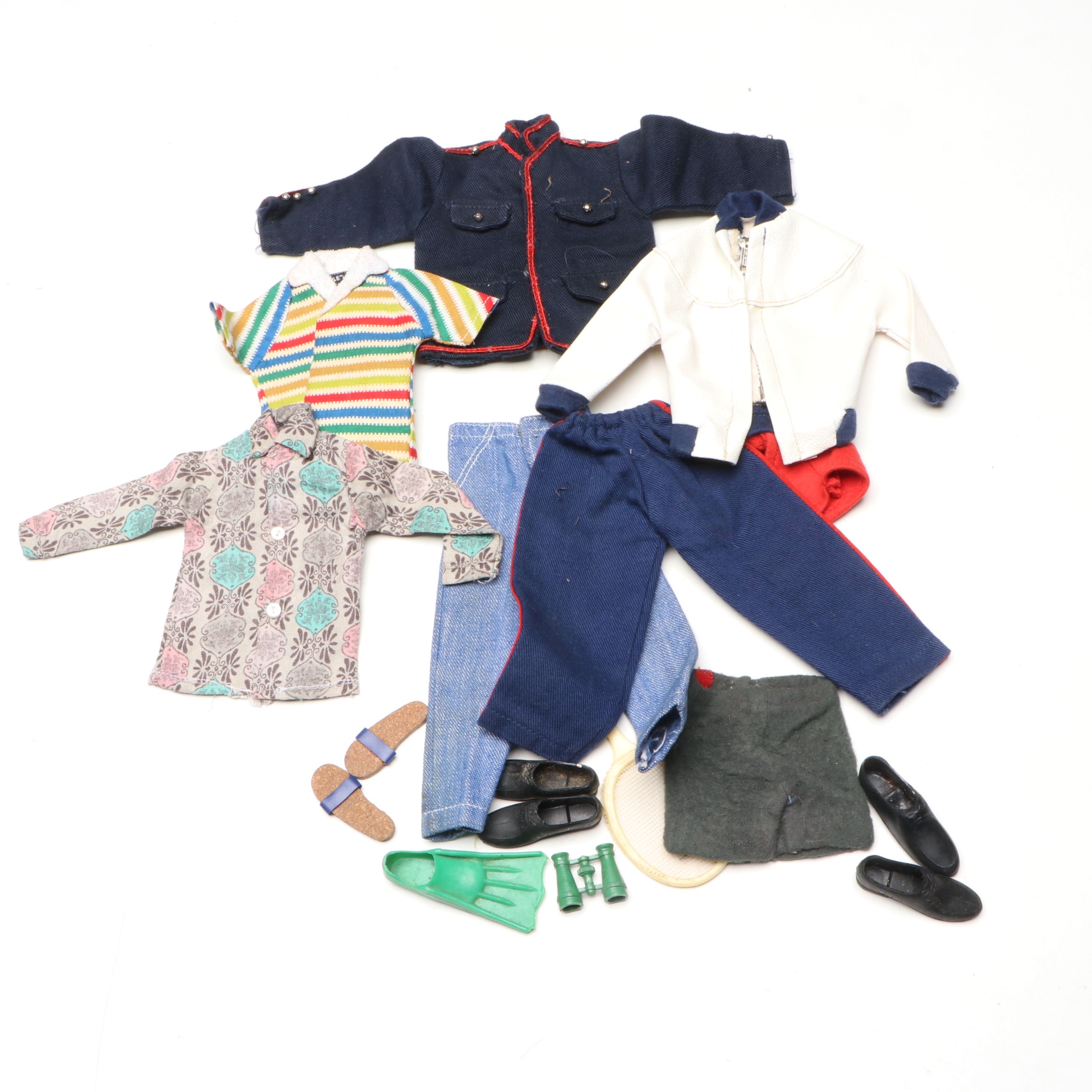 Mattel Barbie, Ken, and Allan Dolls with Accessories, 1960s