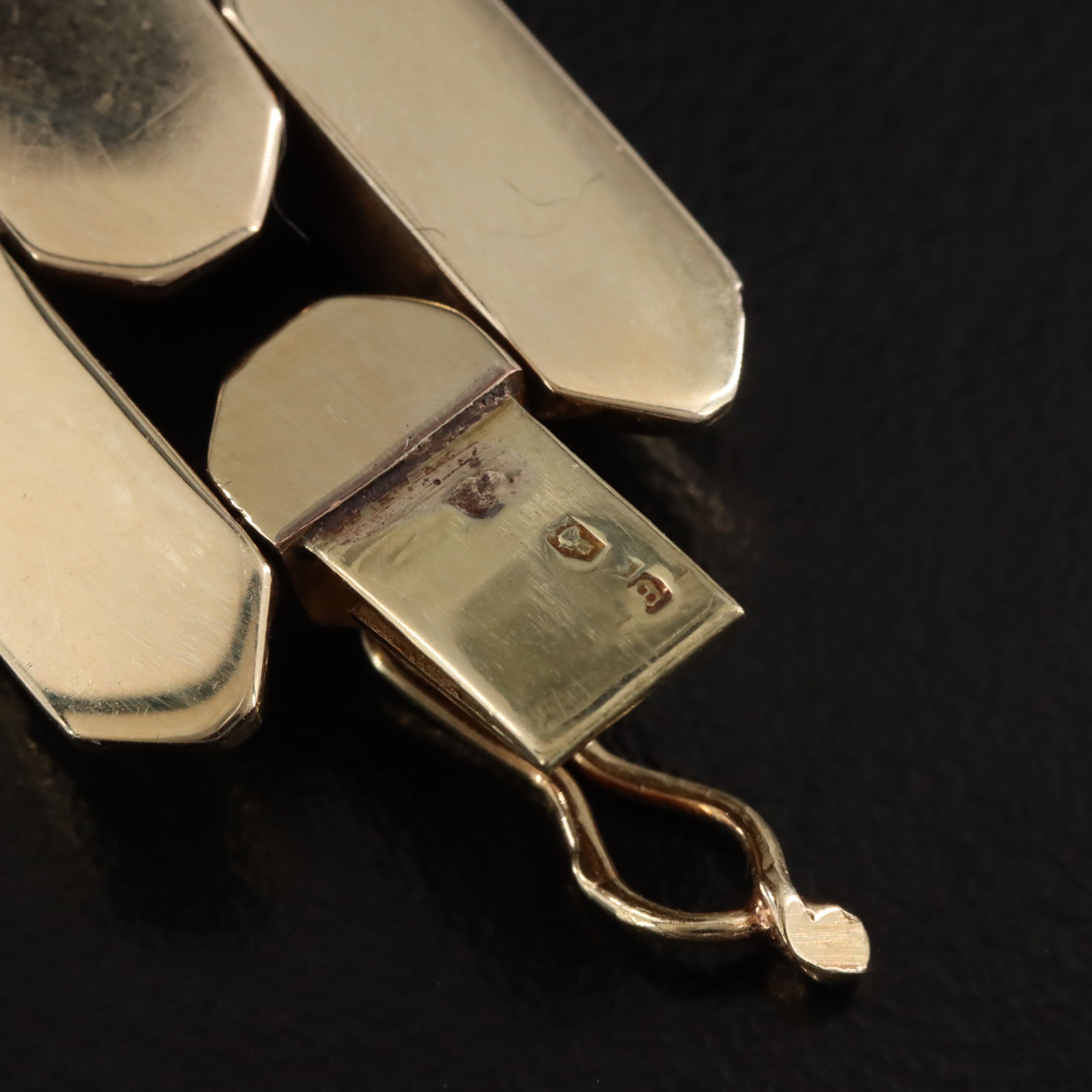 14K Panther Chain Bracelet with Rose Gold Accents