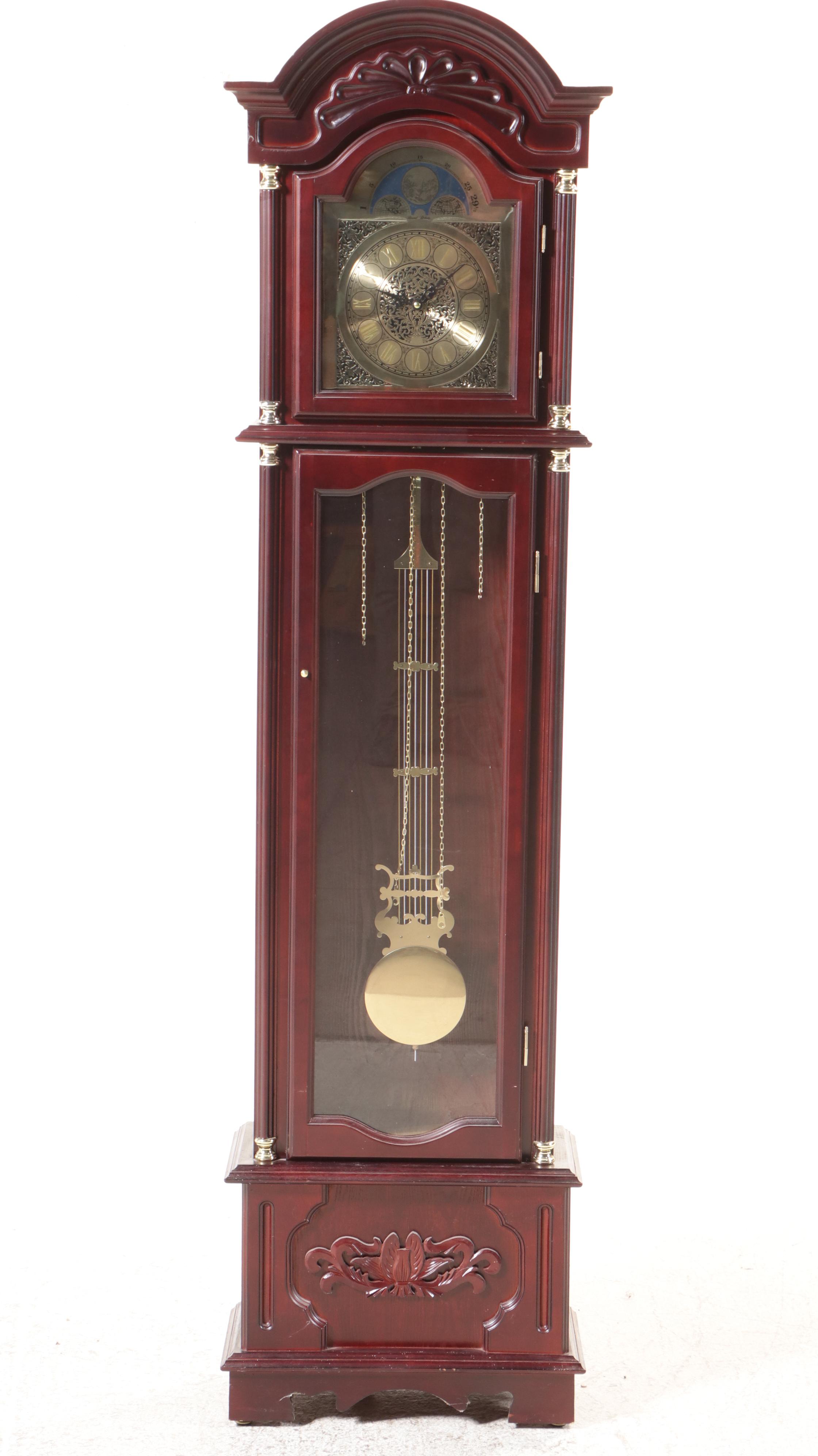 Daniel Dakota Mahogany Finish Grandfather Clock