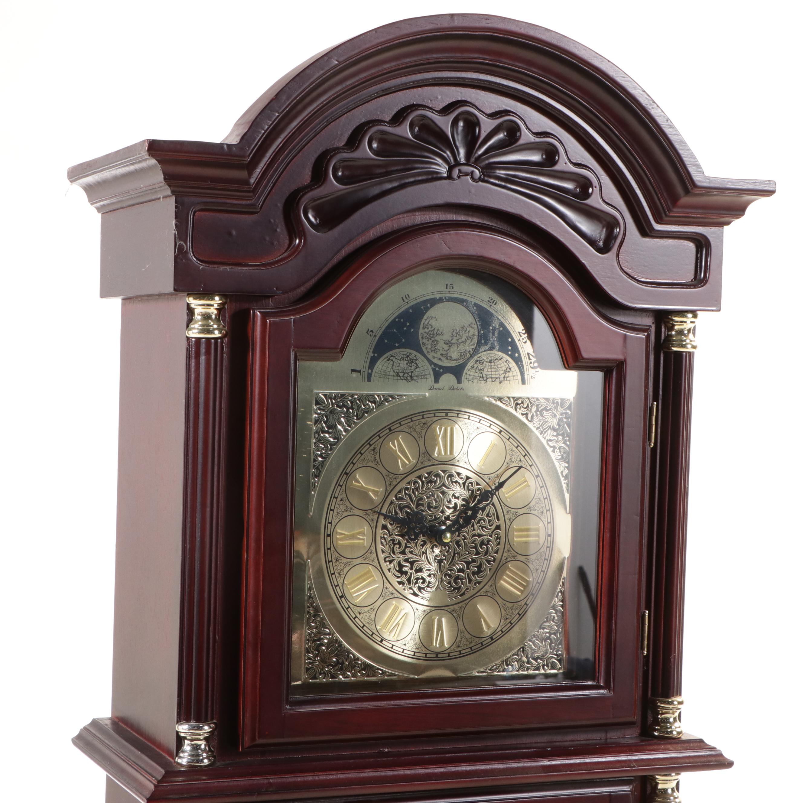 Daniel Dakota Mahogany Finish Grandfather Clock