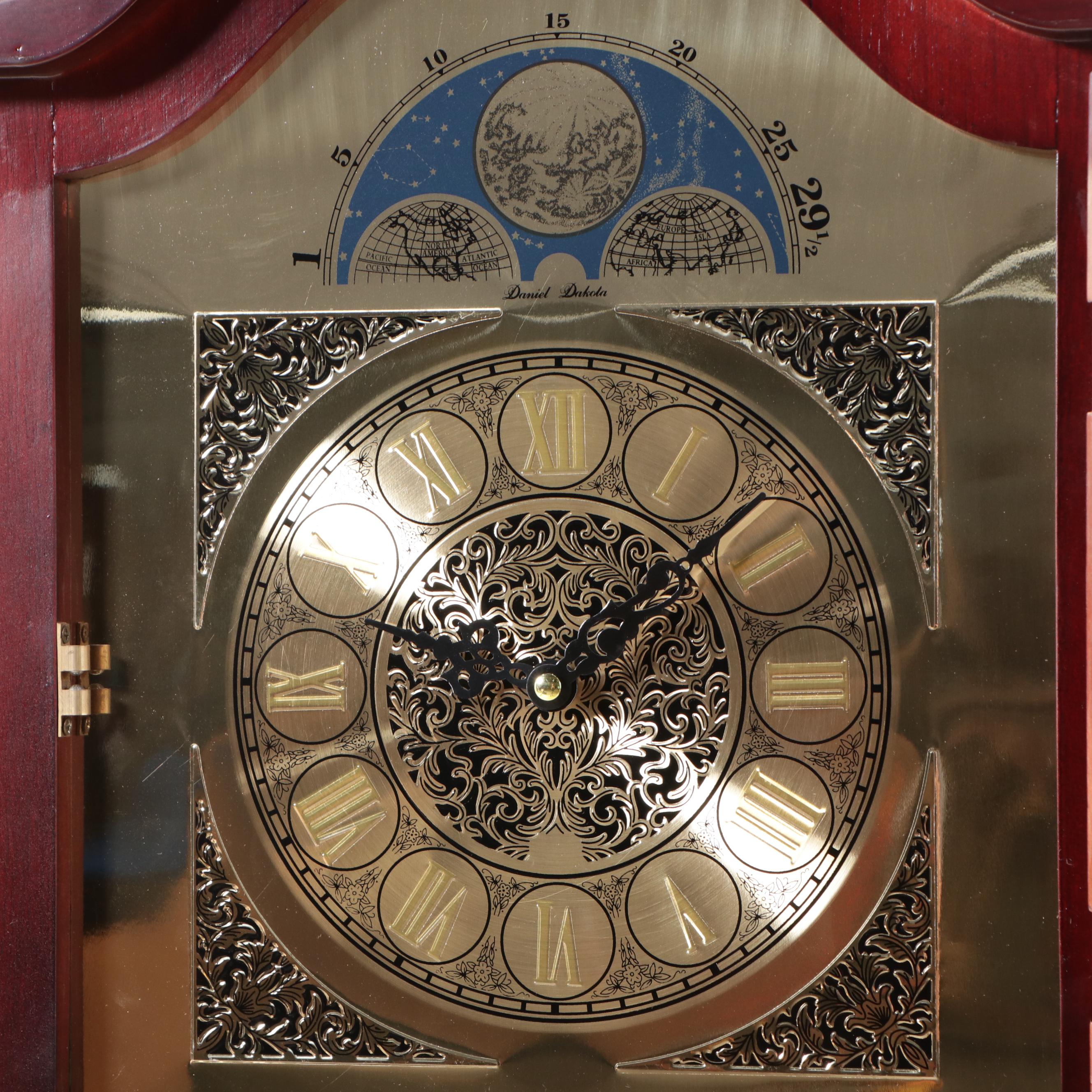 Daniel Dakota Mahogany Finish Grandfather Clock