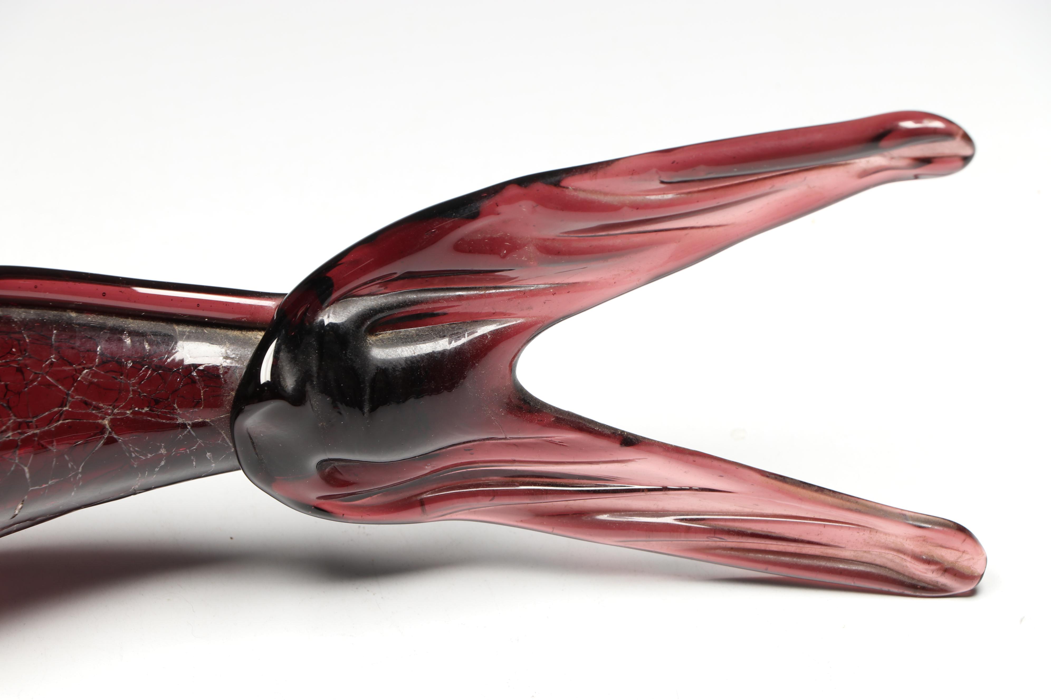 Mid Century Japanese Style Blown Art Glass Fish