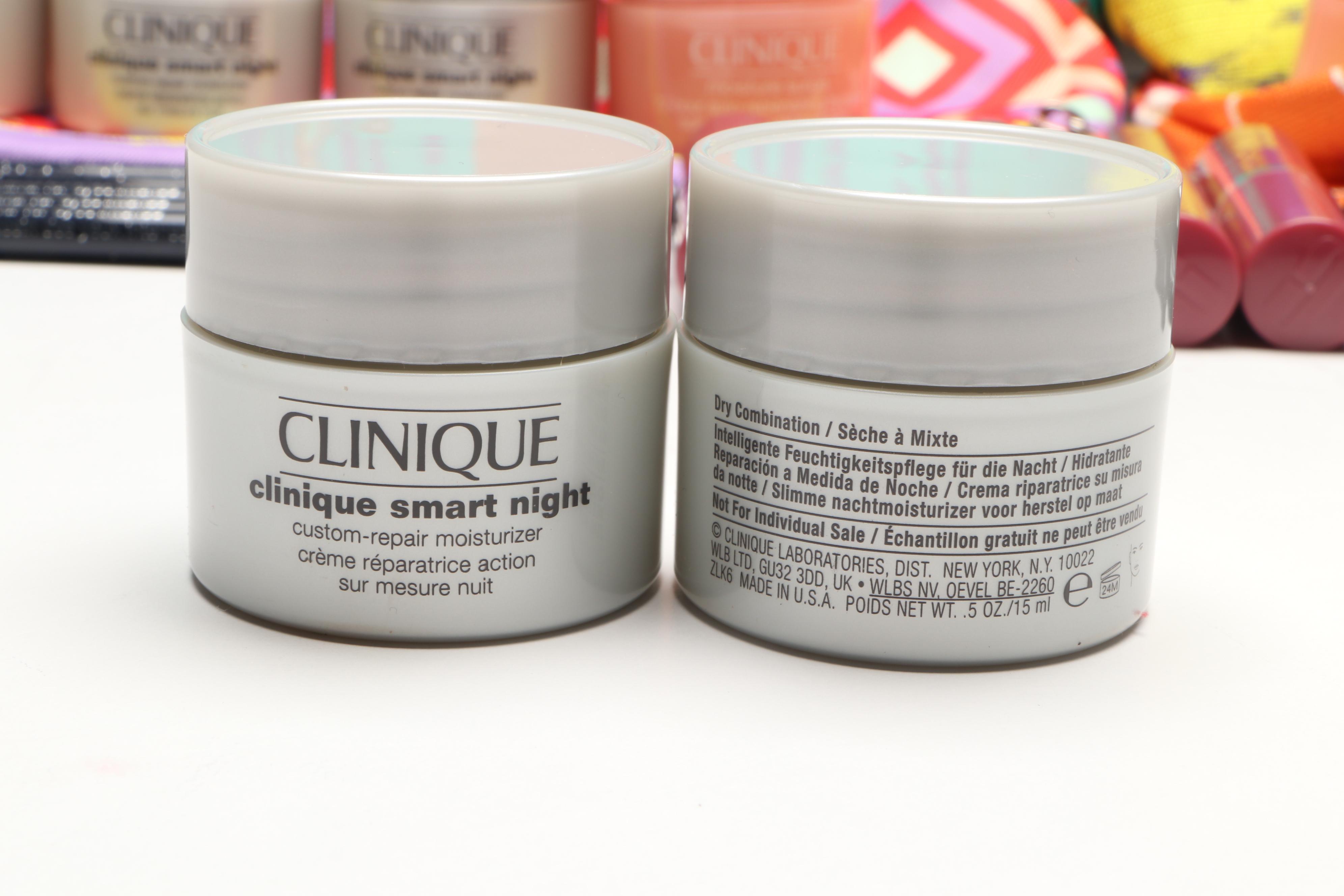 Clinique Skin Care, Makeup and Variety of Makeup Bags