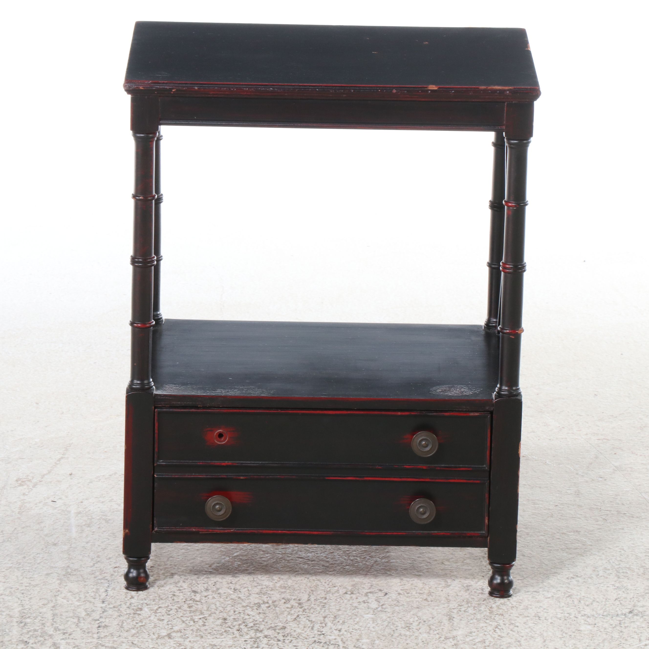 Lacquered Single-Drawer Side Table