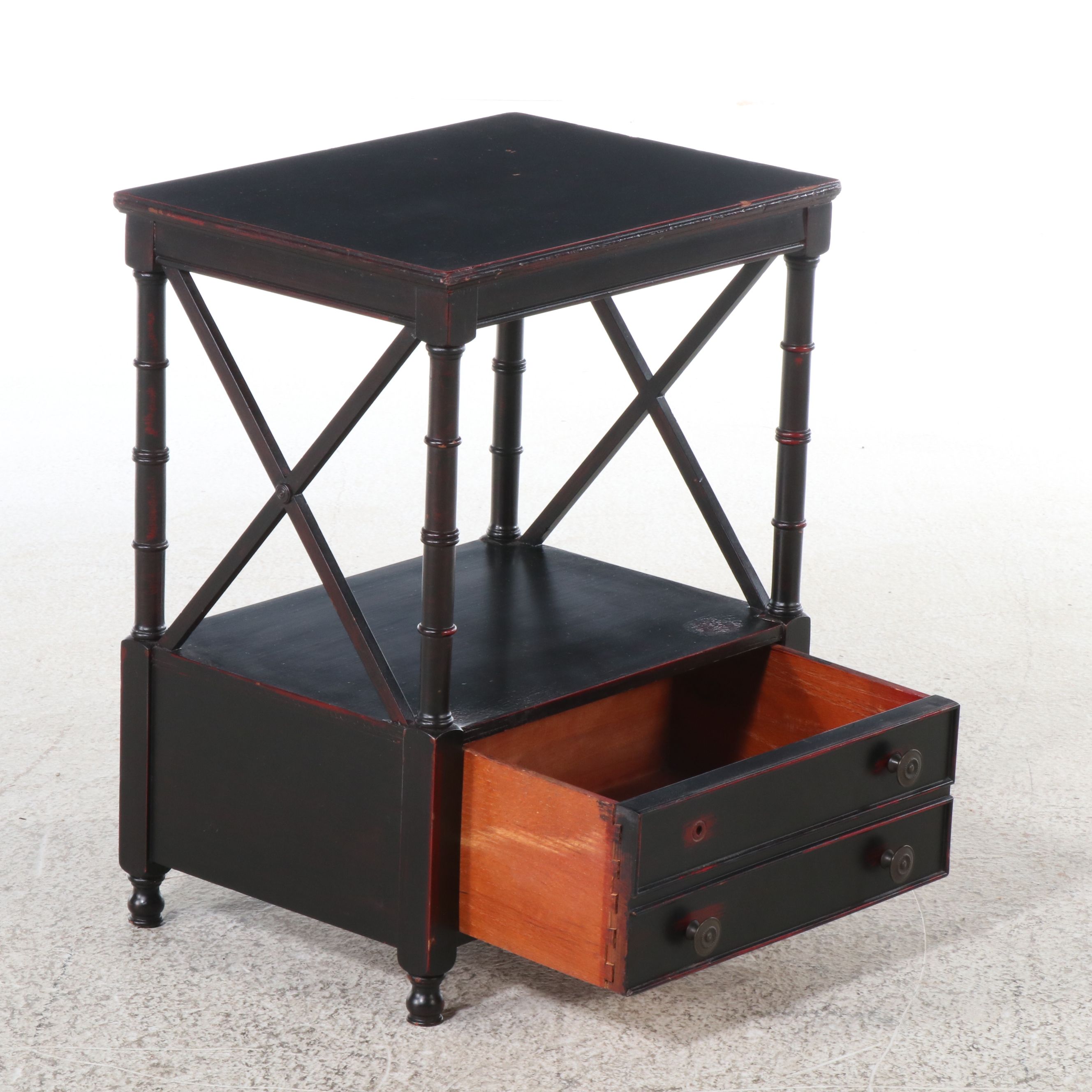 Lacquered Single-Drawer Side Table