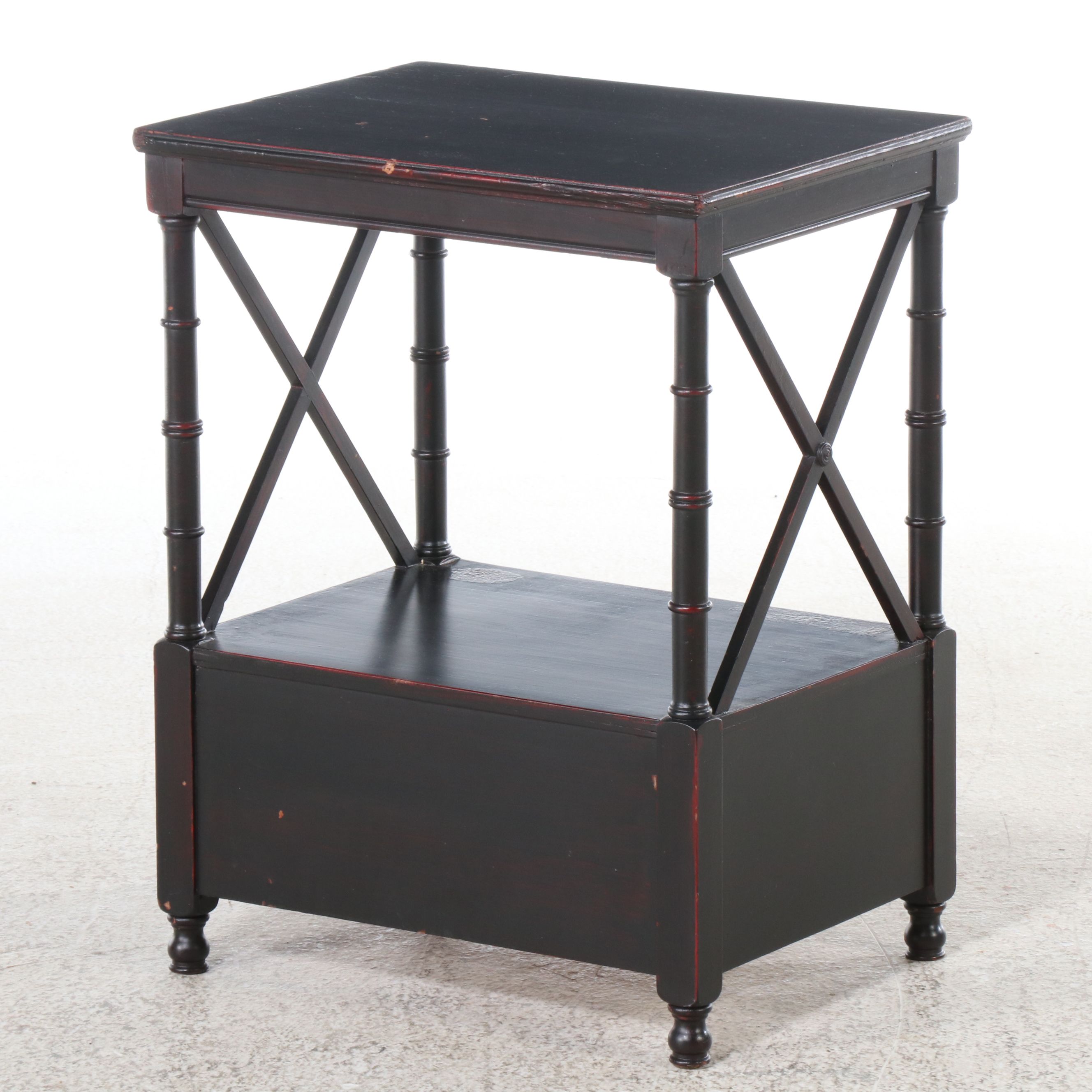 Lacquered Single-Drawer Side Table