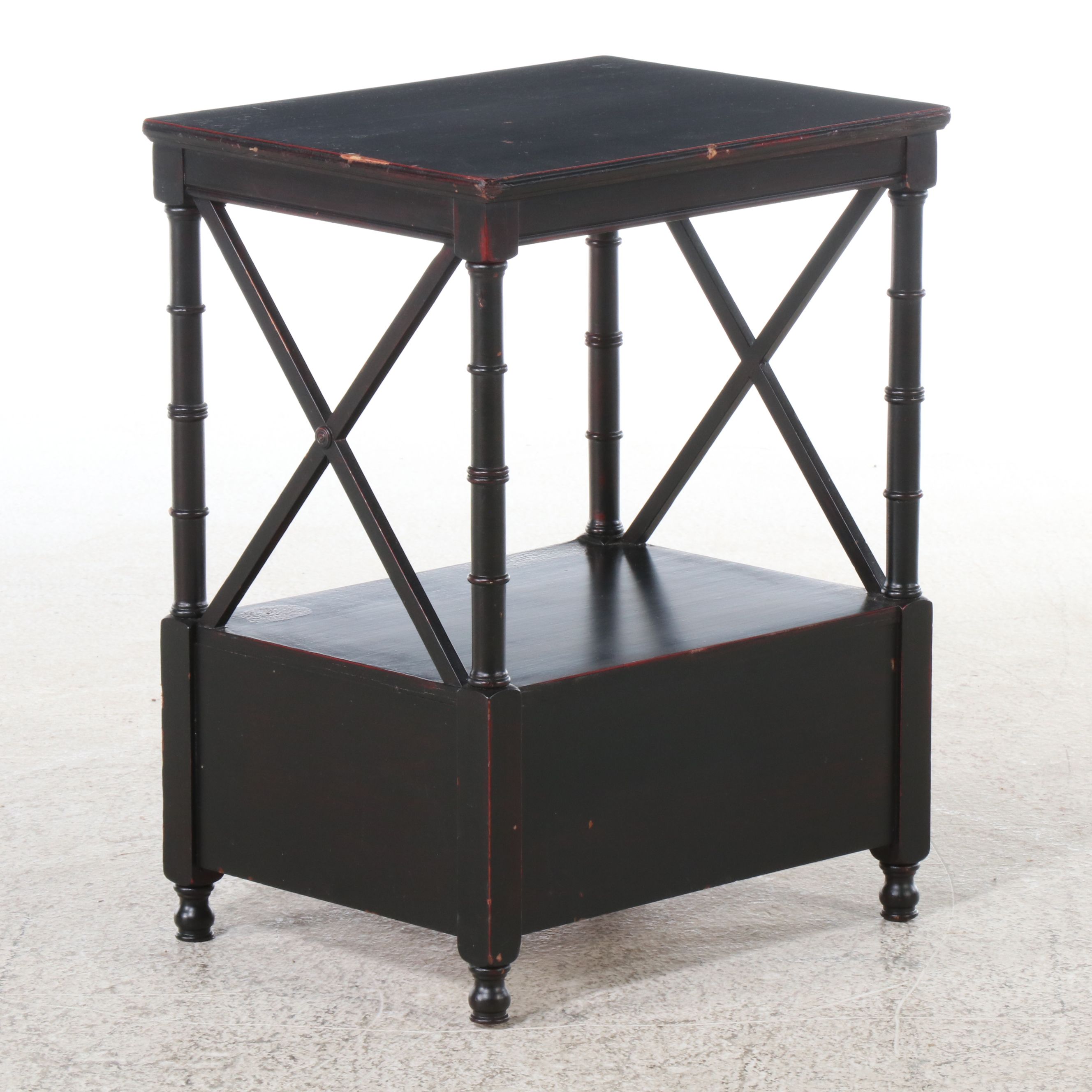 Lacquered Single-Drawer Side Table
