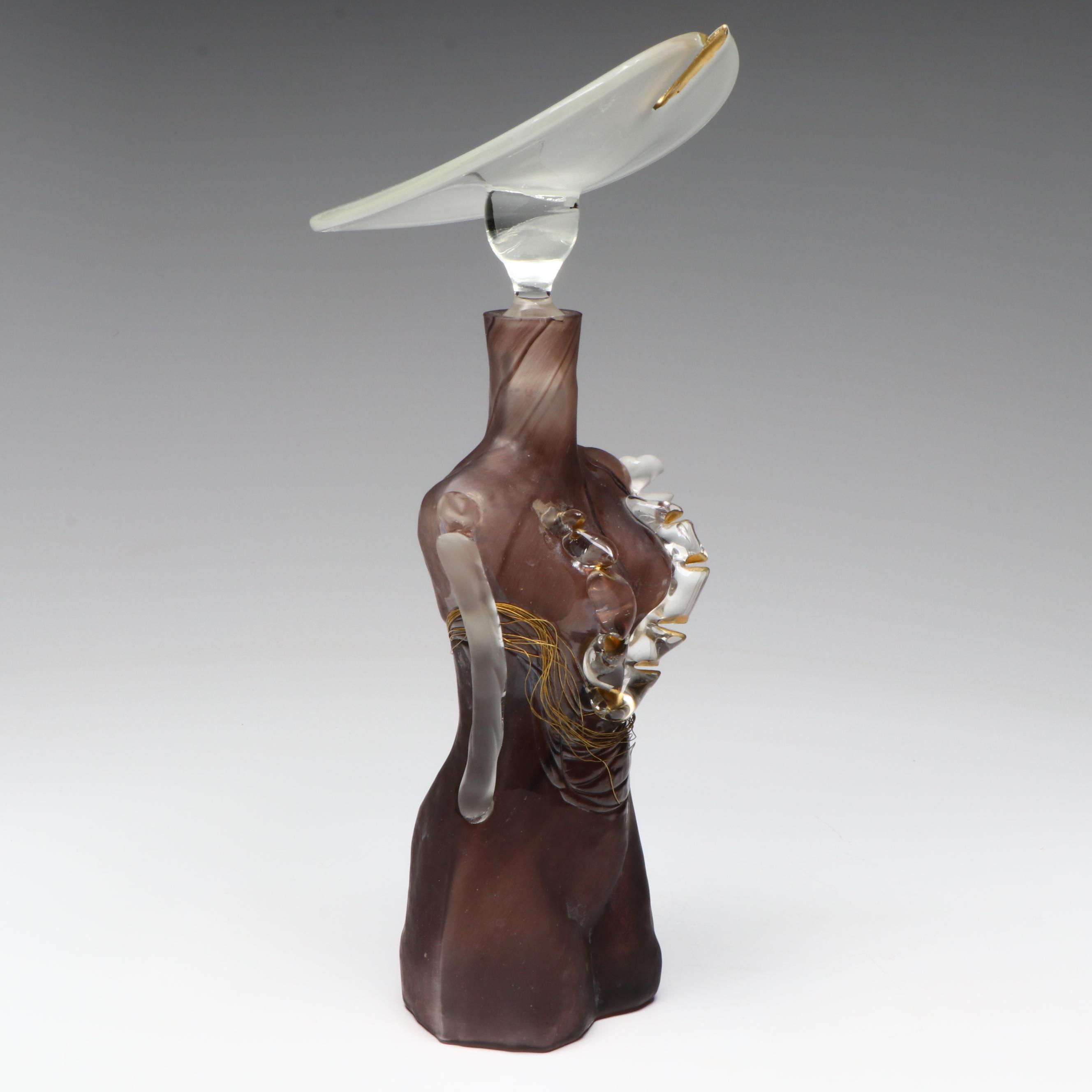 Elena Graure Manta Attr. Studio Art Glass Figural Perfume Bottle