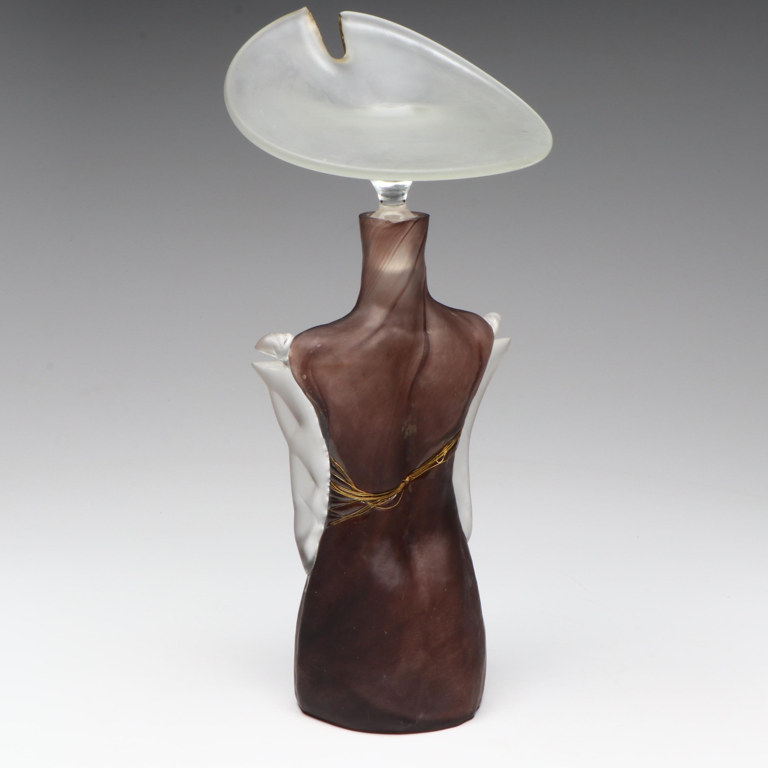 Elena Graure Manta Attr. Studio Art Glass Figural Perfume Bottle