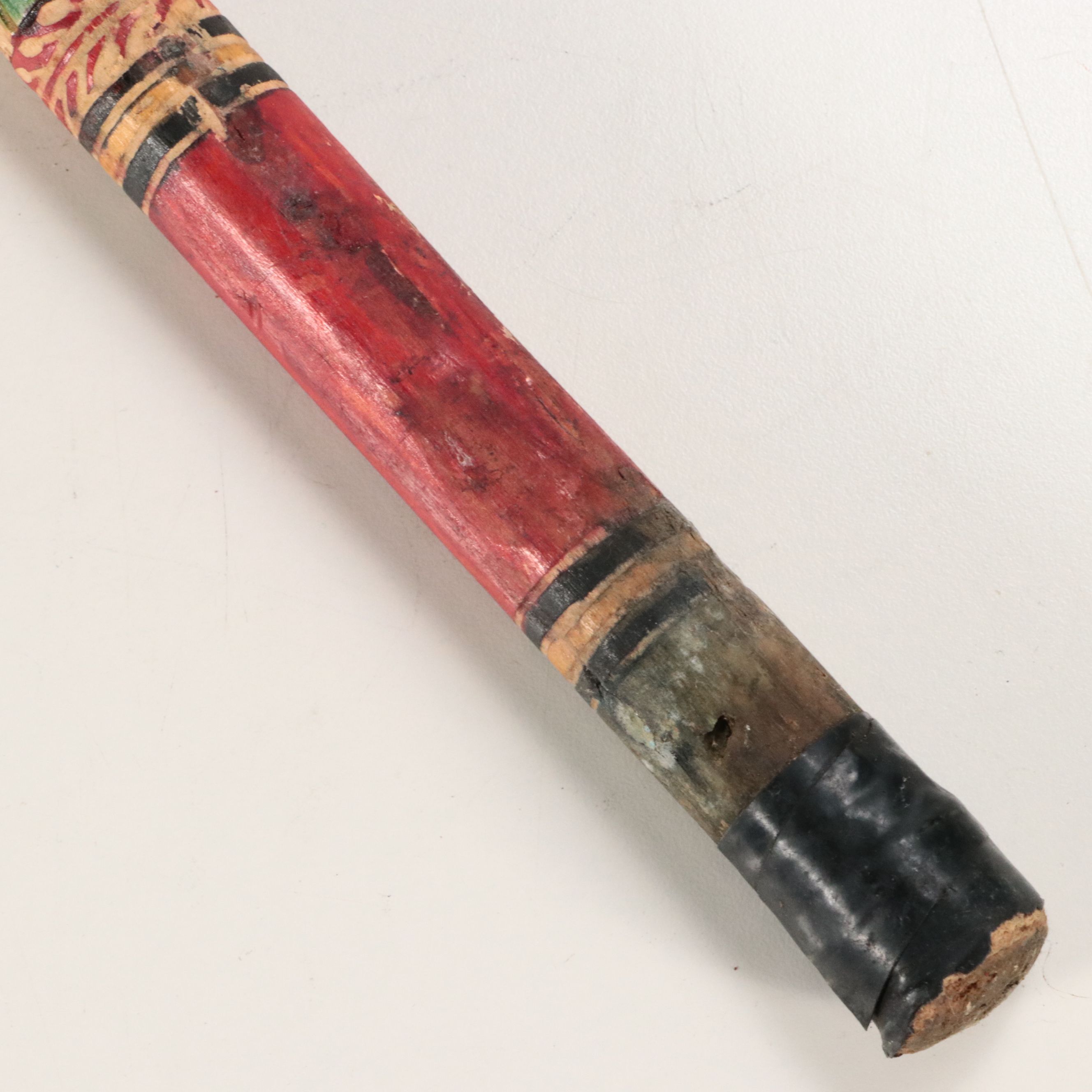 Hand-Painted Cane with Other Carved Wood Cane