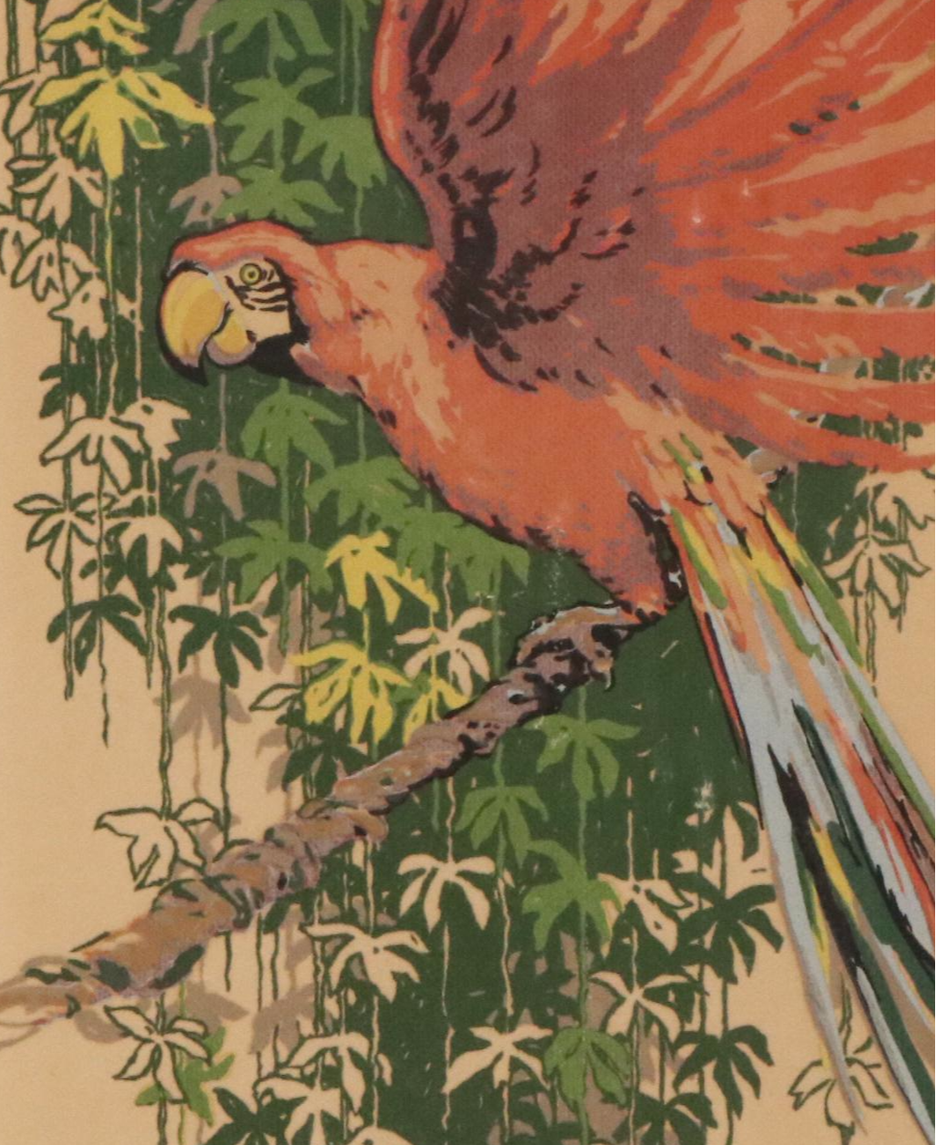 After Byron Glee Newton Serigraphs "Cockatoos" and "Parrot," Mid-20th Century