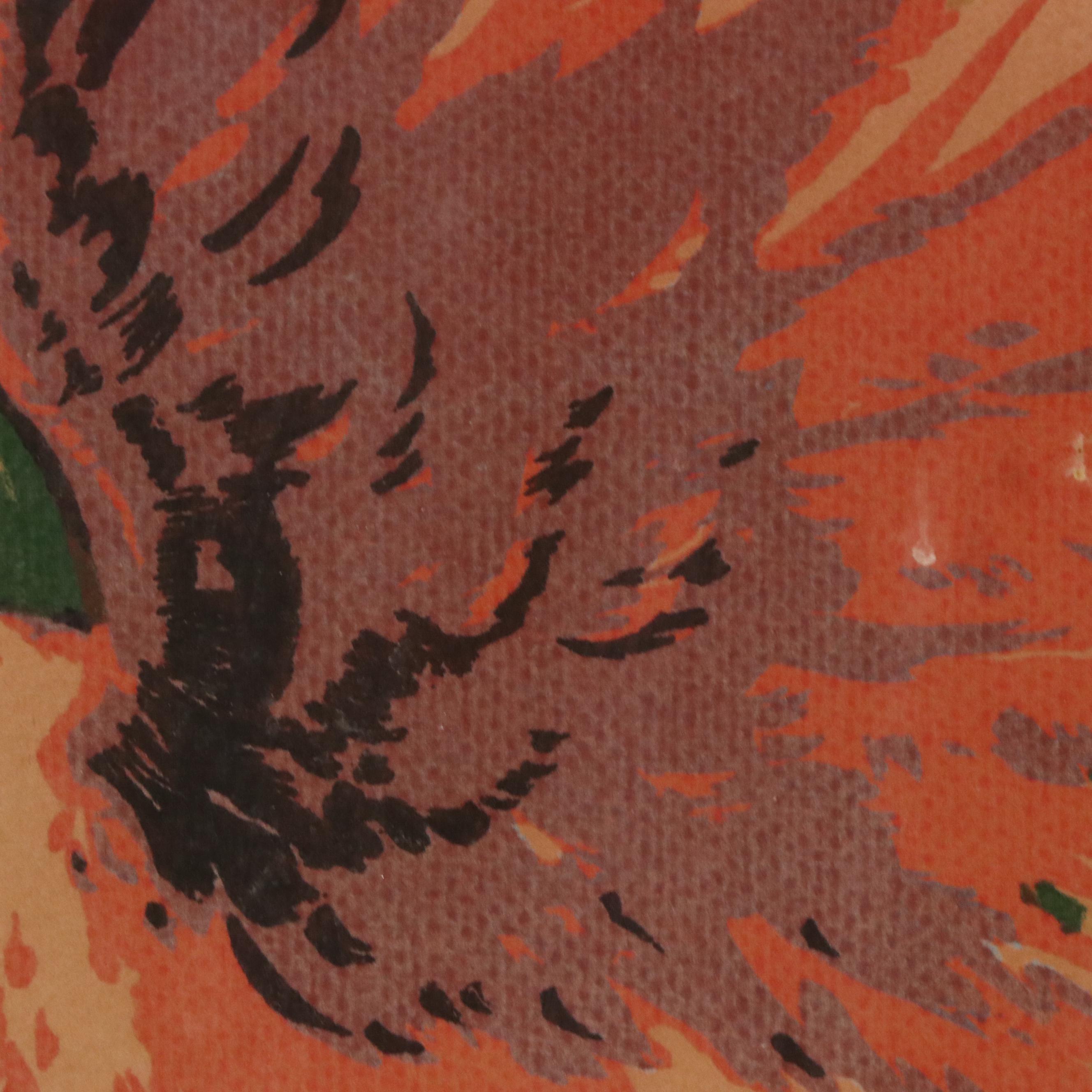 After Byron Glee Newton Serigraphs "Cockatoos" and "Parrot," Mid-20th Century