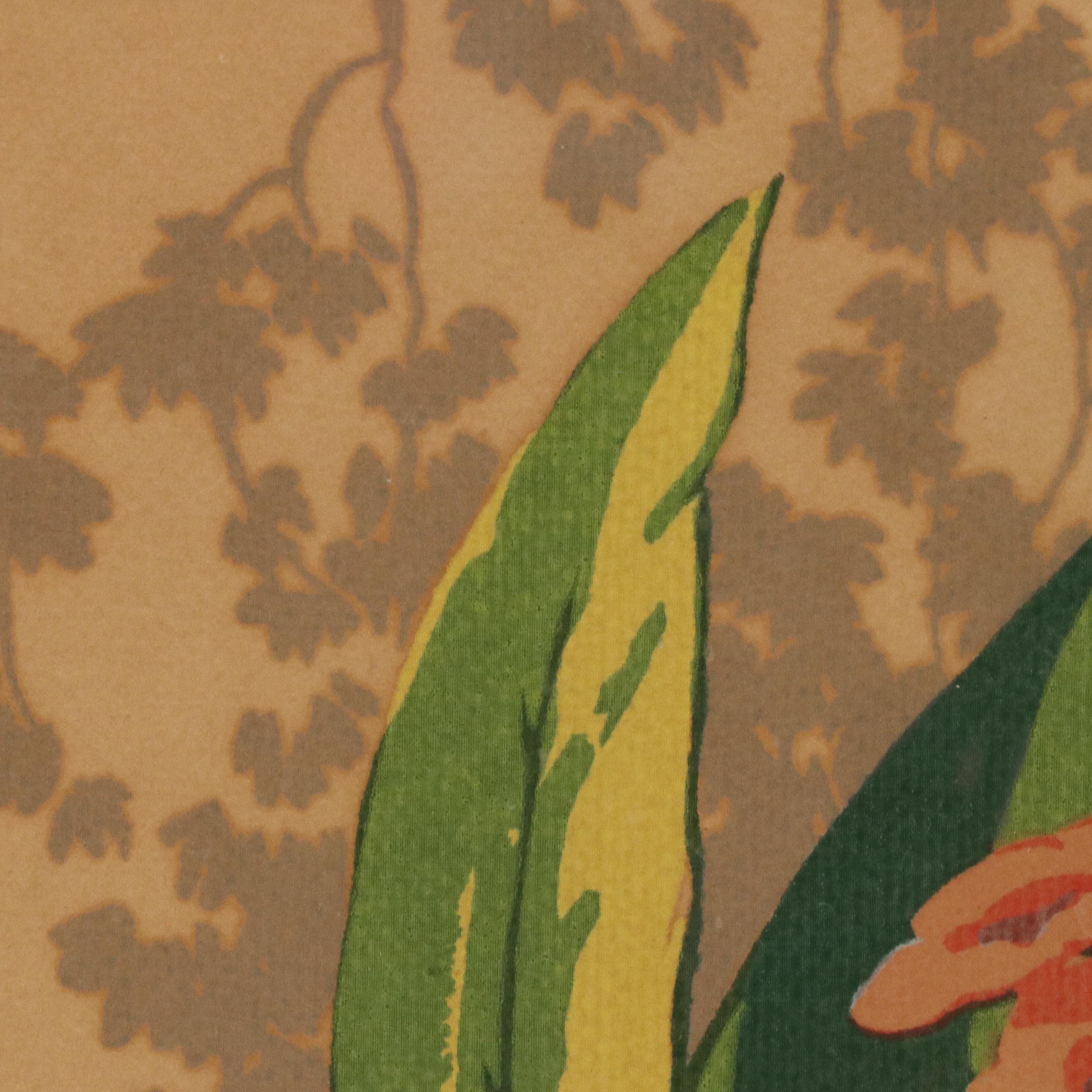 After Byron Glee Newton Serigraphs "Cockatoos" and "Parrot," Mid-20th Century