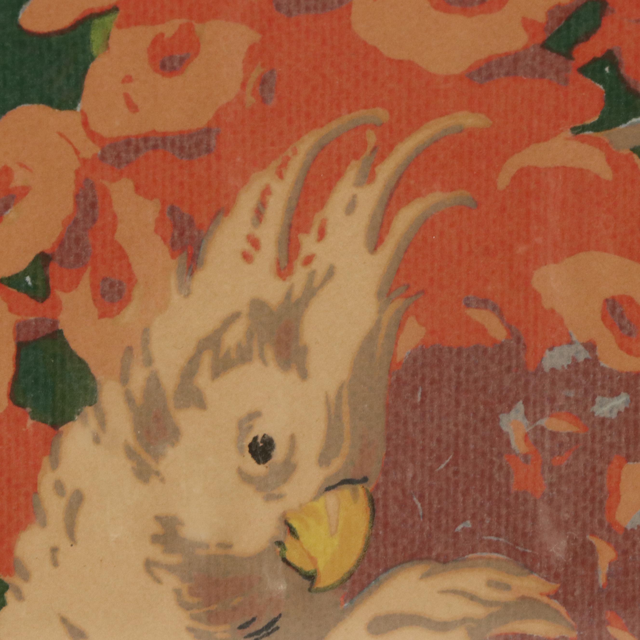 After Byron Glee Newton Serigraphs "Cockatoos" and "Parrot," Mid-20th Century