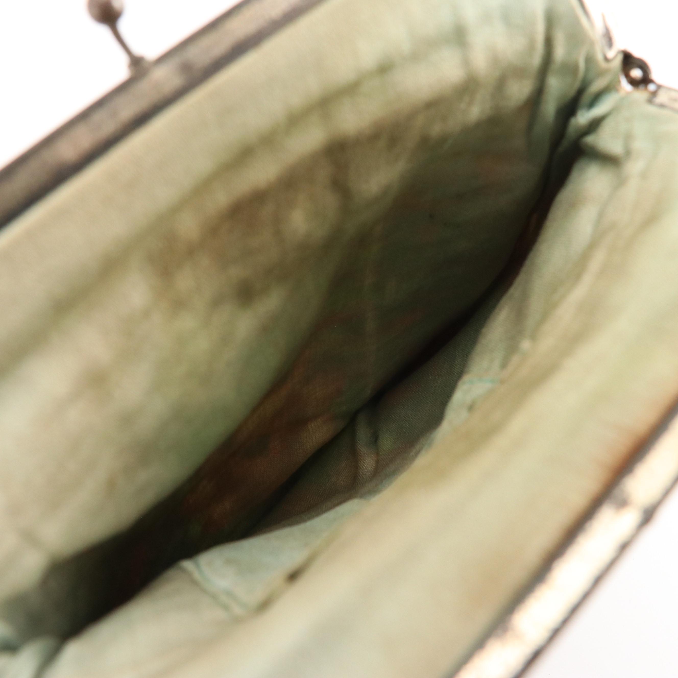 Jemco Frame Tooled Leather Bag, Floral Glass Bead Purse, and Wallet Crossbody