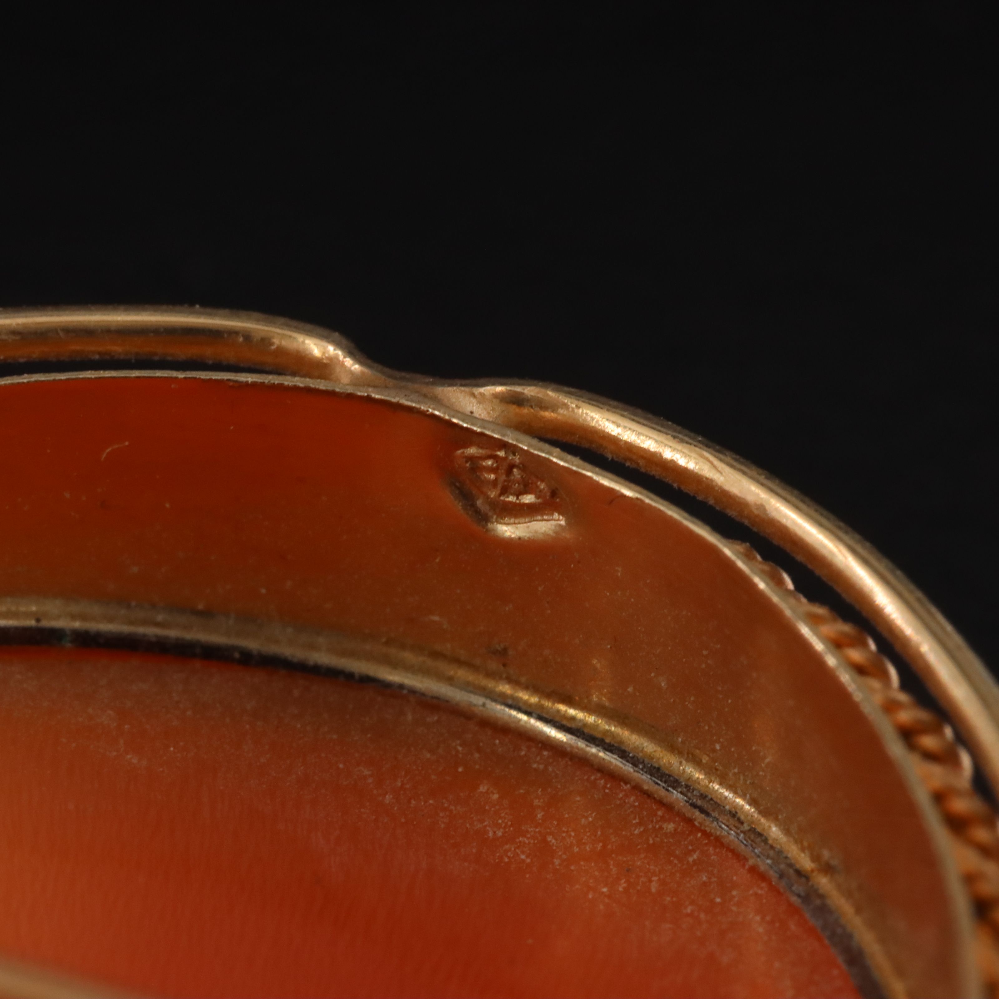 Antique 14K Shell Cameo Converter Brooch