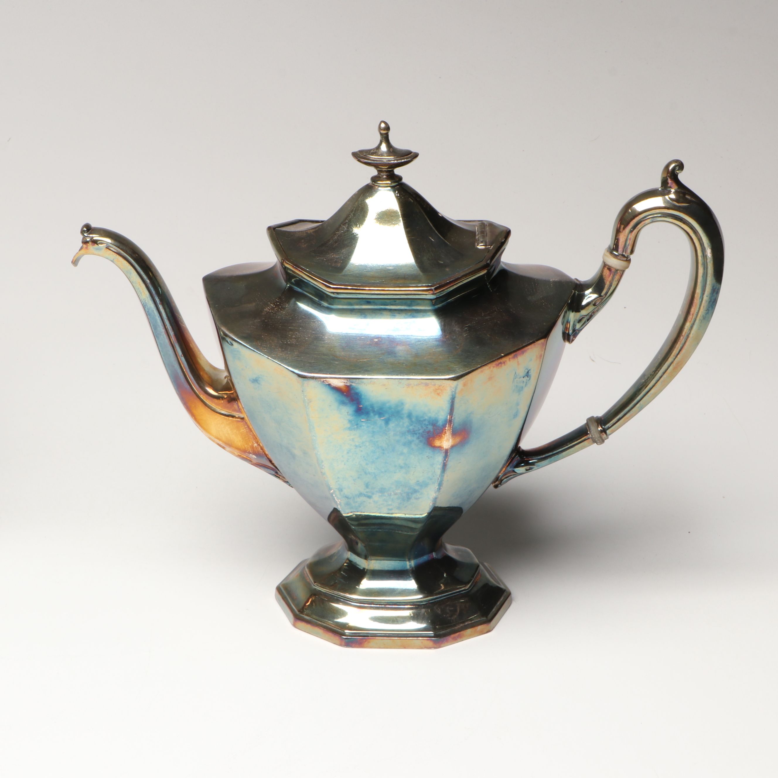 Reed & Barton, Joseph Ridge & Co., and More Silver Plate Teapots, Late 19th C.