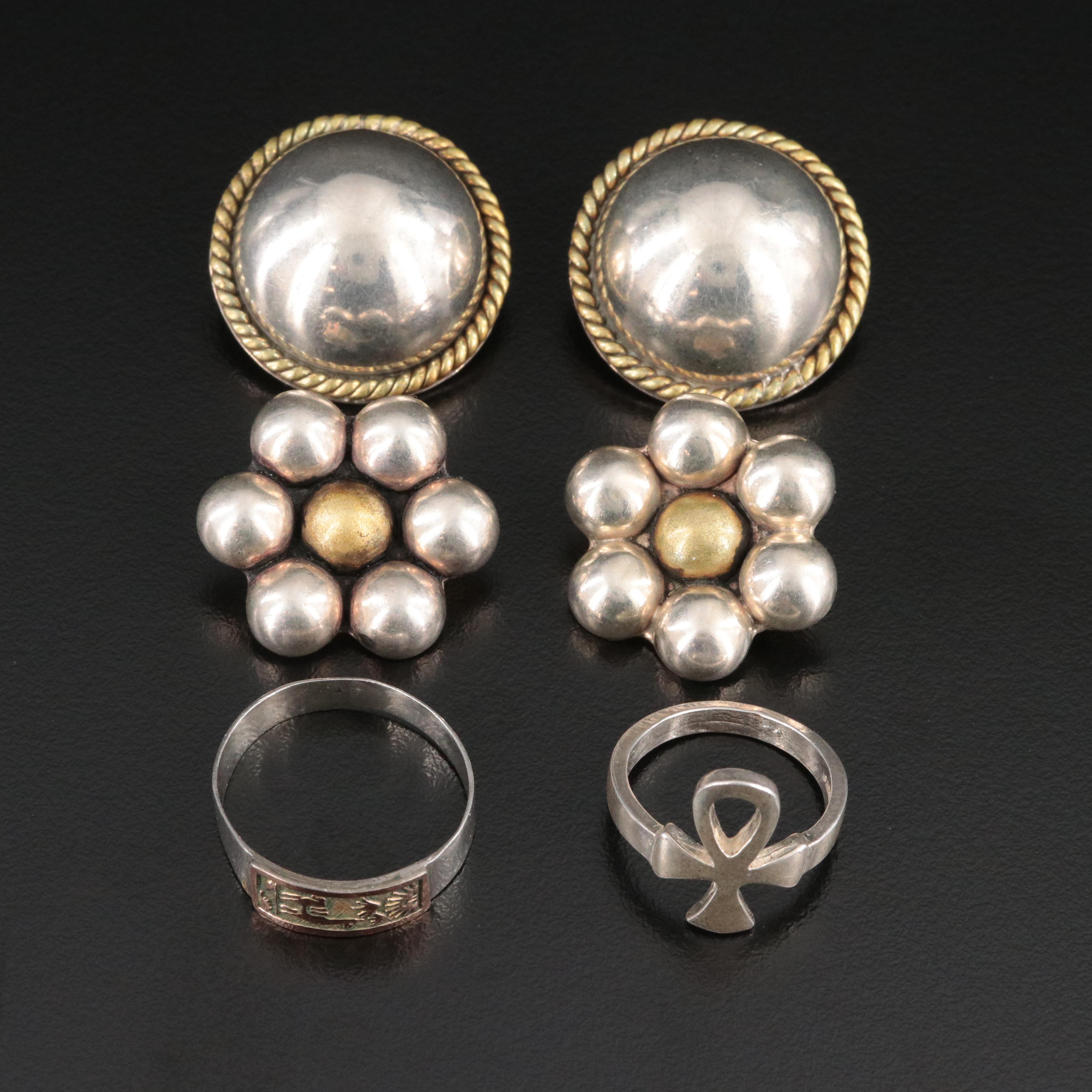 950 Silver Peruvian Ring with 18K Accent Featured in Sterling Jewelry