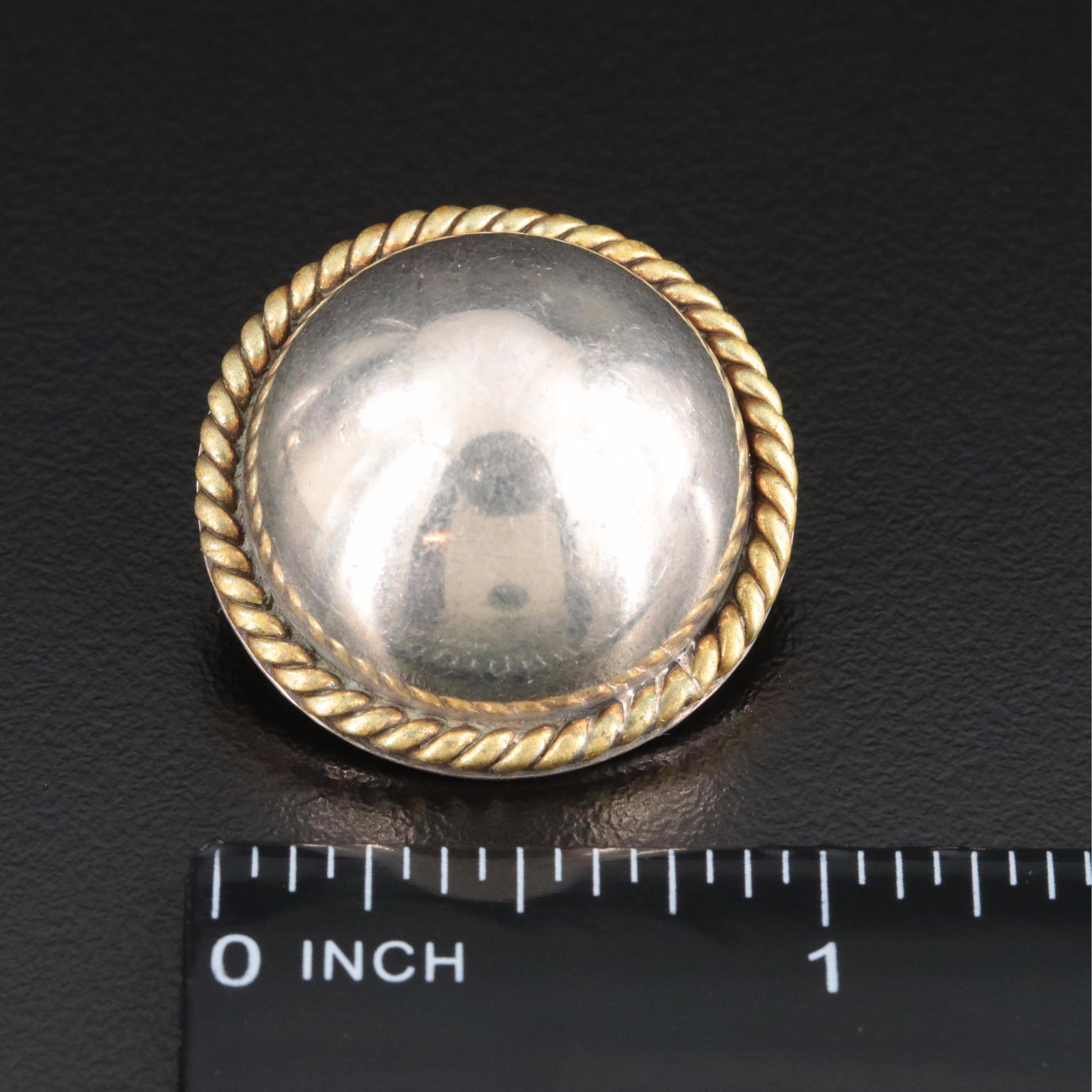 950 Silver Peruvian Ring with 18K Accent Featured in Sterling Jewelry