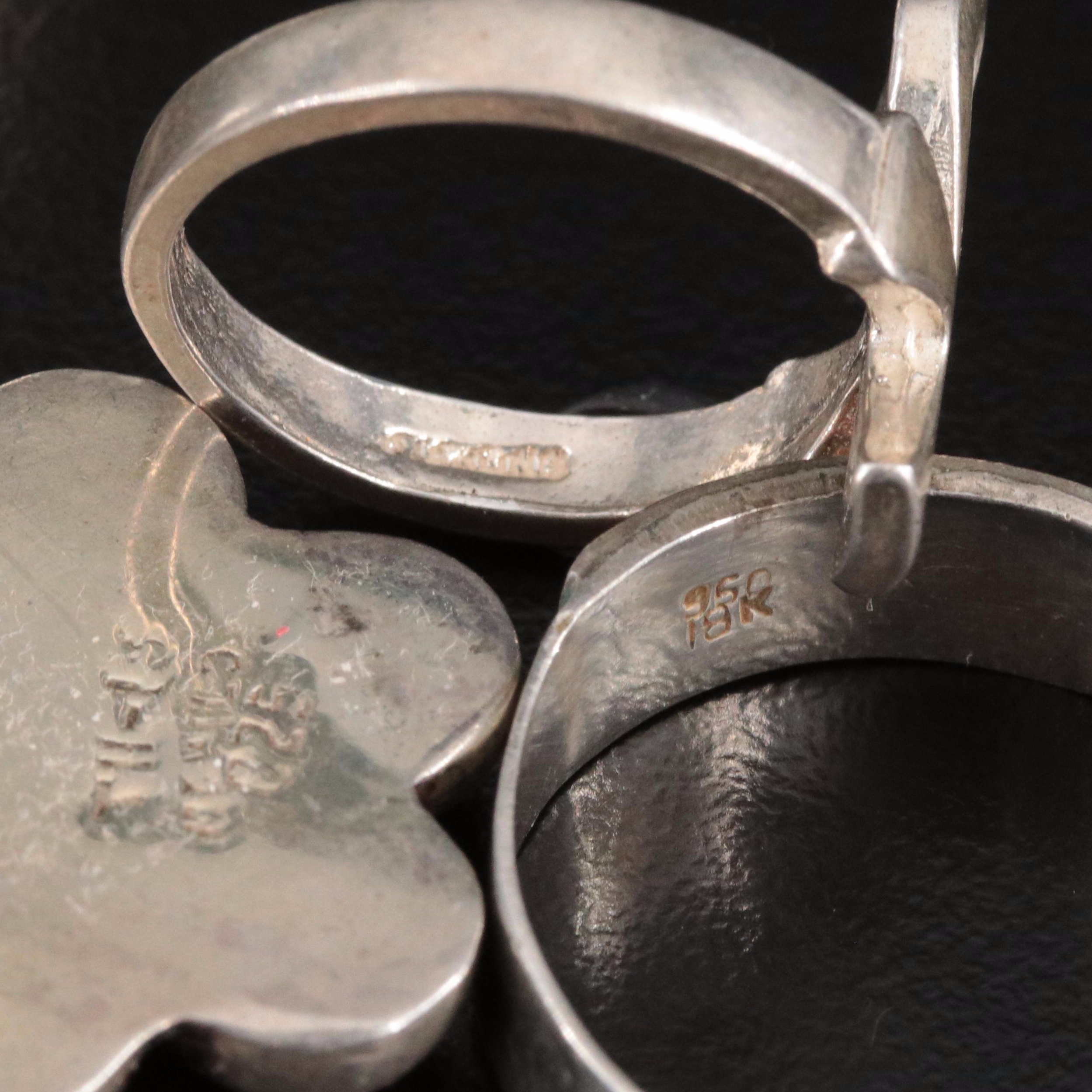 950 Silver Peruvian Ring with 18K Accent Featured in Sterling Jewelry