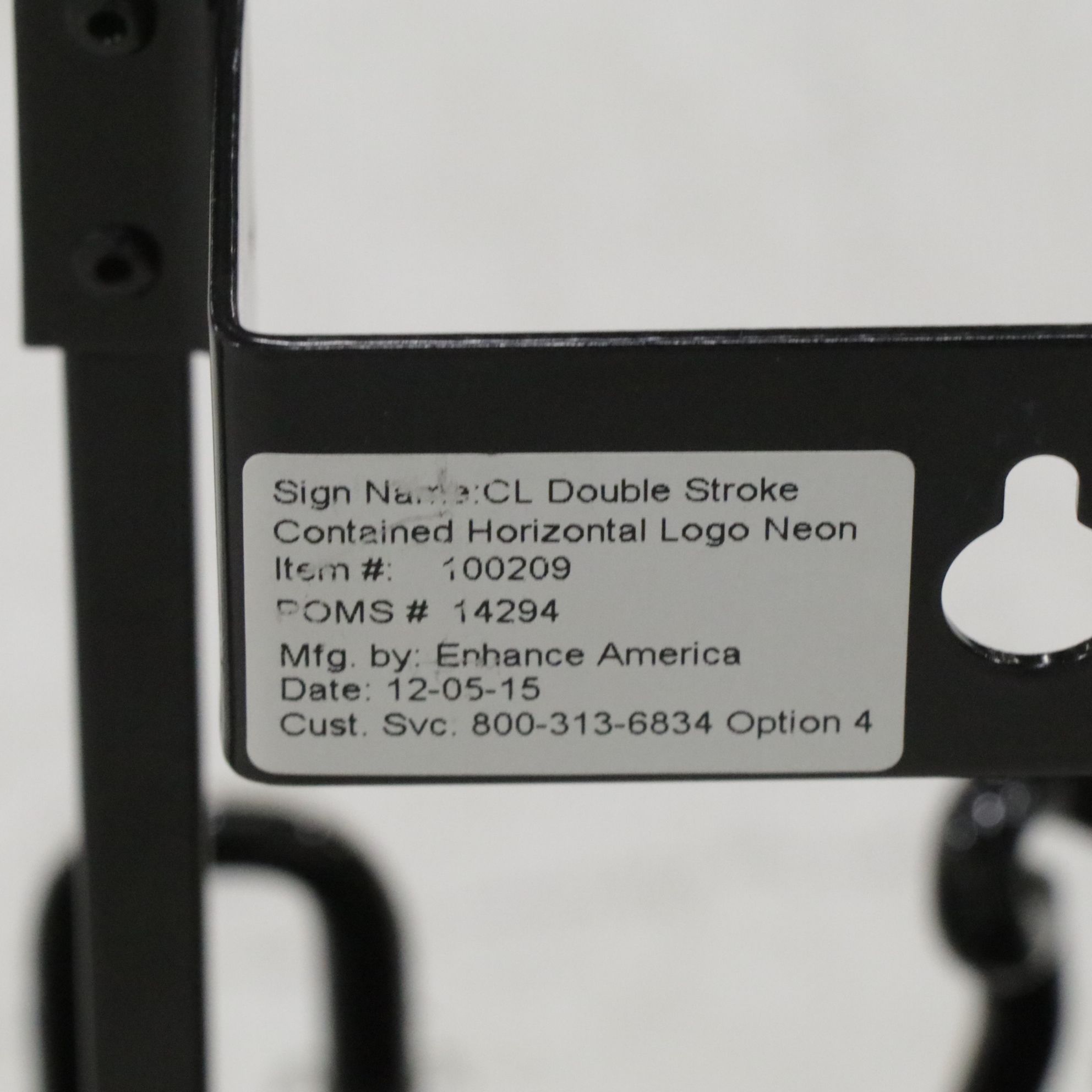 "Coors Light" Neon Wall Sign, 2015