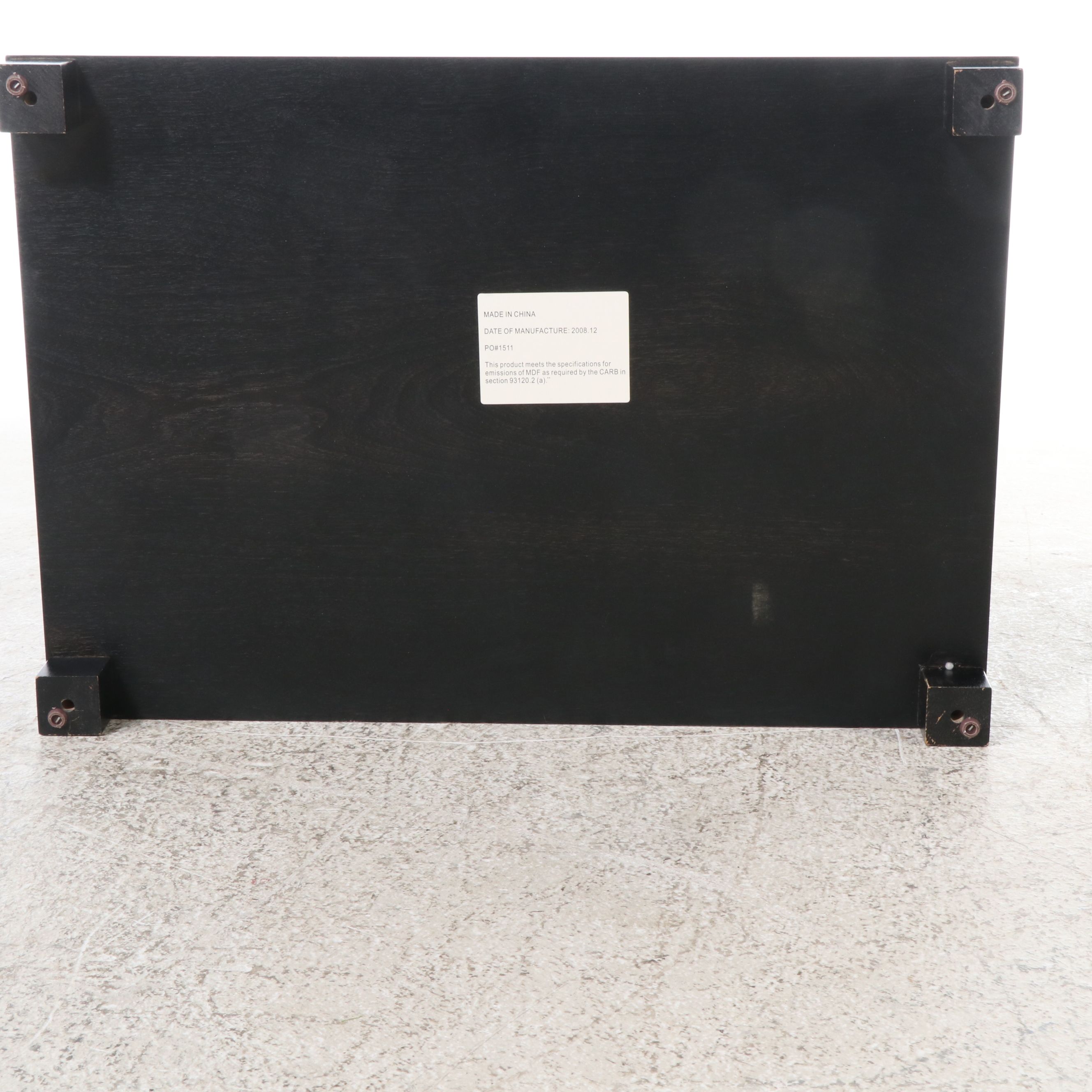 Pair of Black Lacquered Wood Stacked-Trunk Bedside Chests, 2008