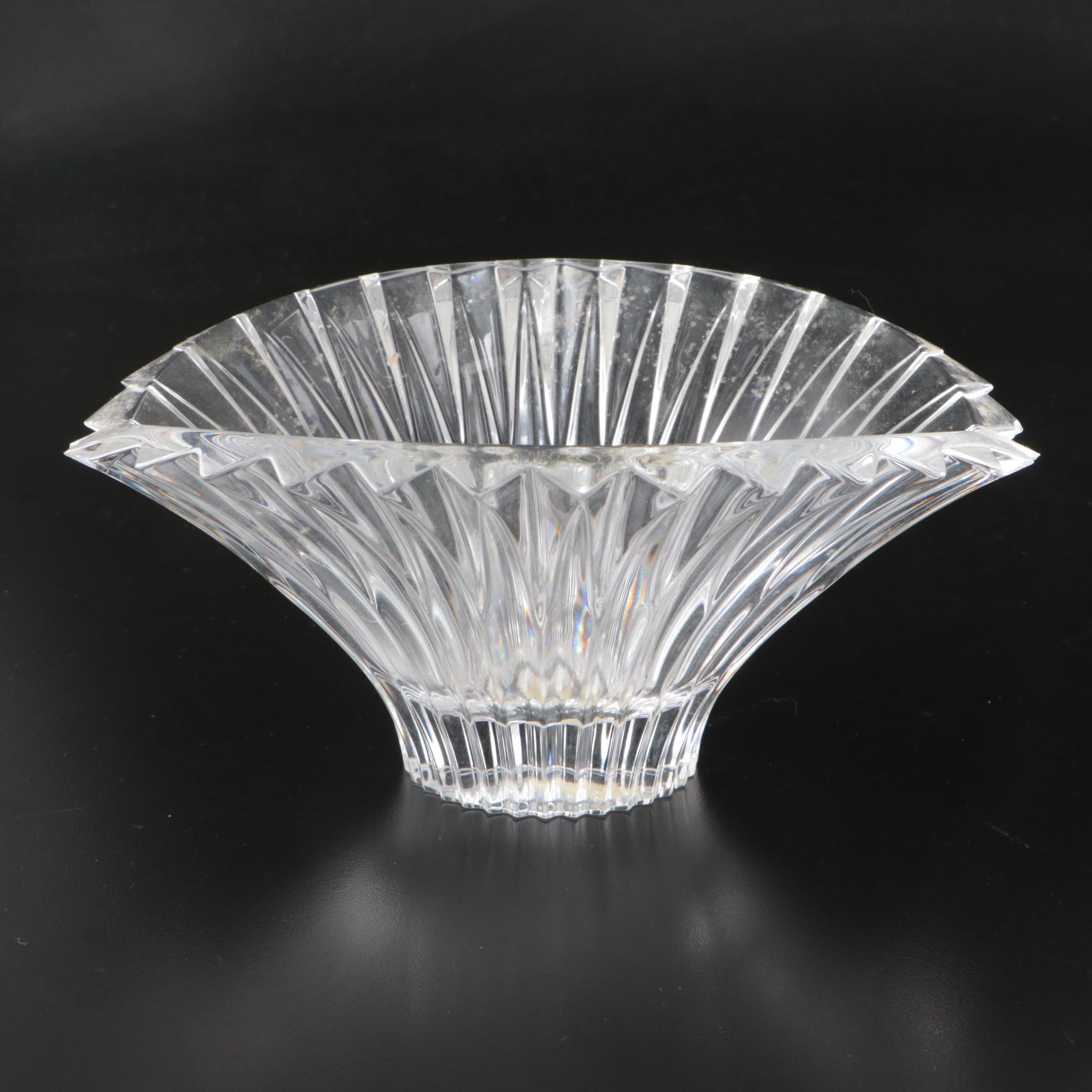 Mikasa "Flair" Crystal Bowl with Crystal Candle Holders