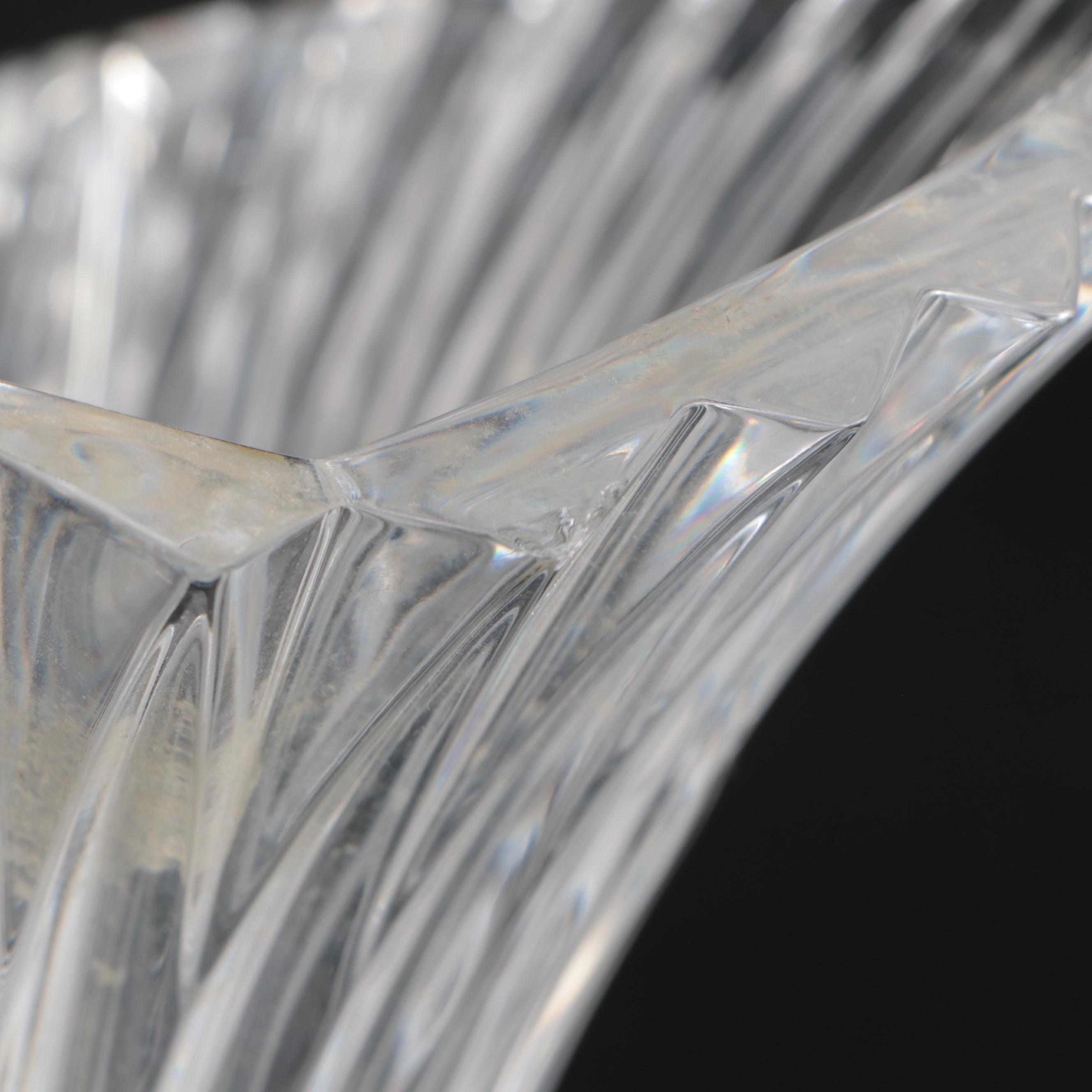 Mikasa "Flair" Crystal Bowl with Crystal Candle Holders