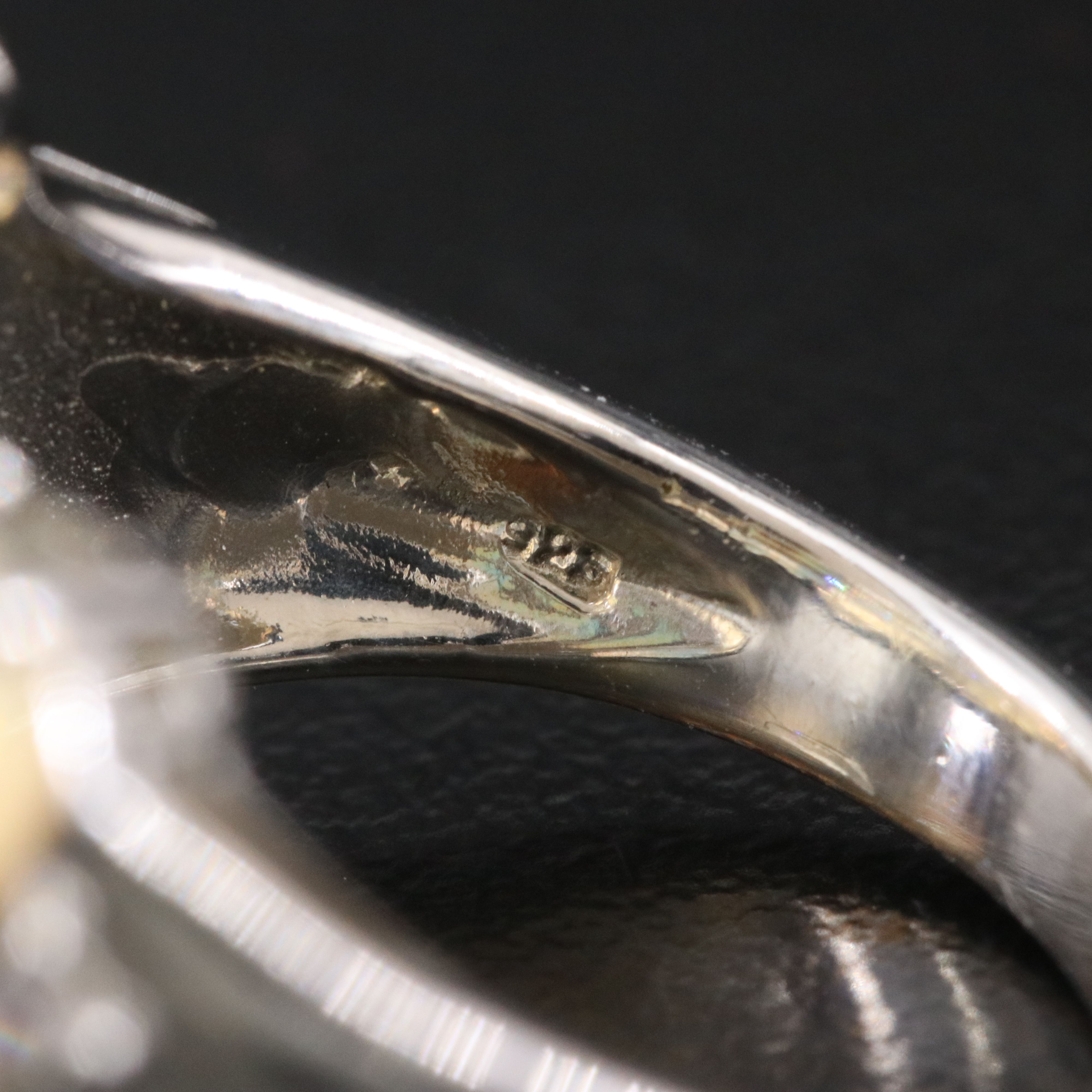 Sterling Opal and Tanzanite Ring