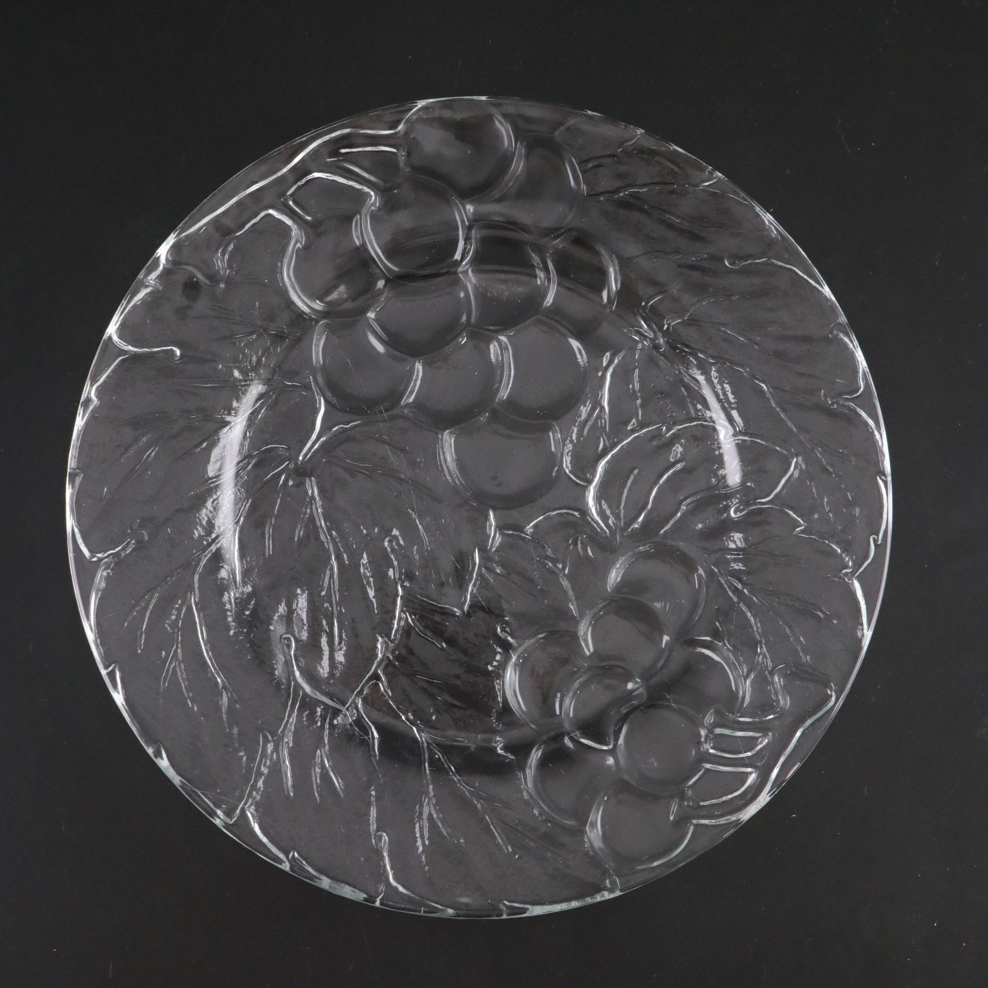 Kig Indonesian "Vintage Clear" Pressed Glass Collection of Dinner & Salad Plates