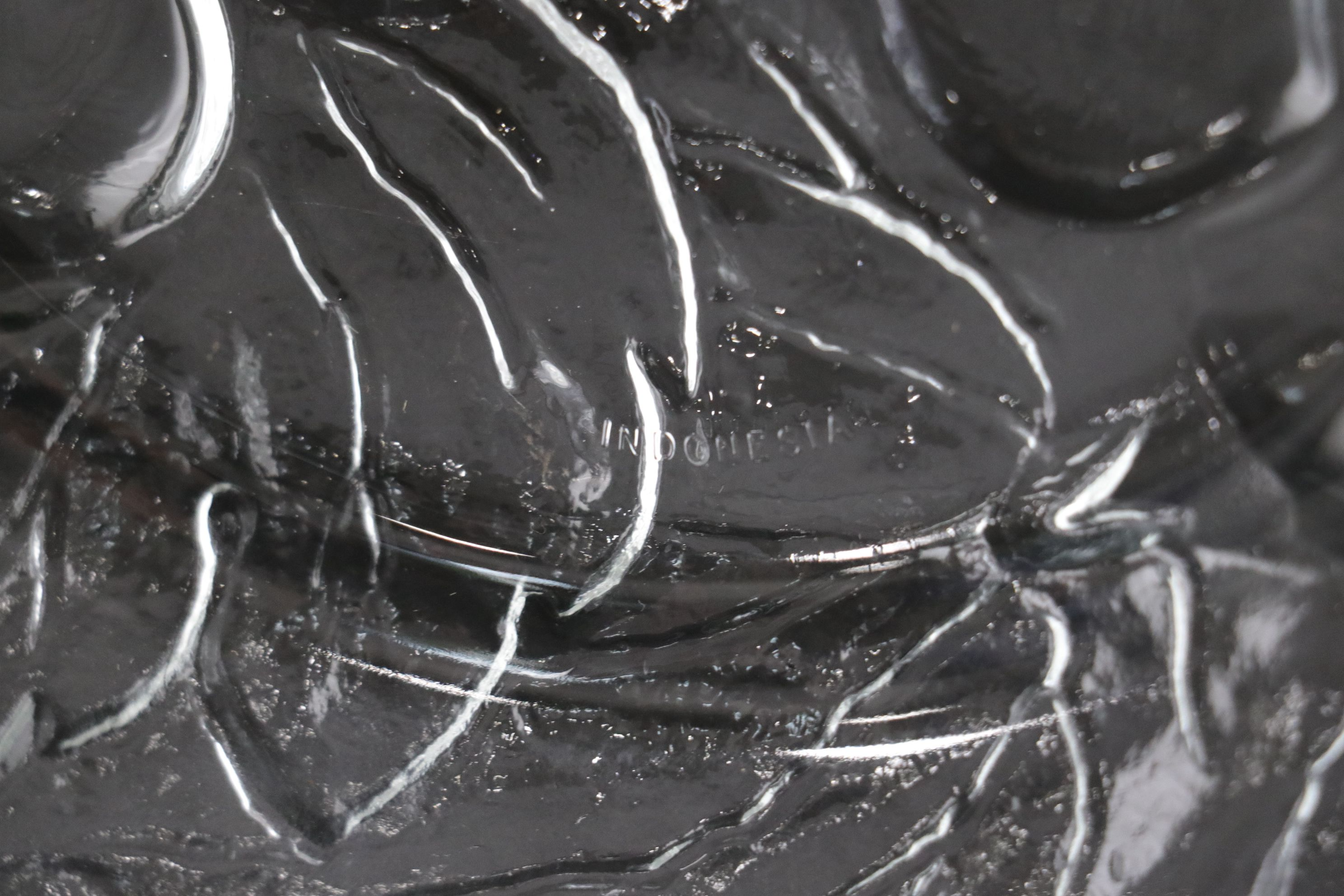 Kig Indonesian "Vintage Clear" Pressed Glass Collection of Dinner & Salad Plates