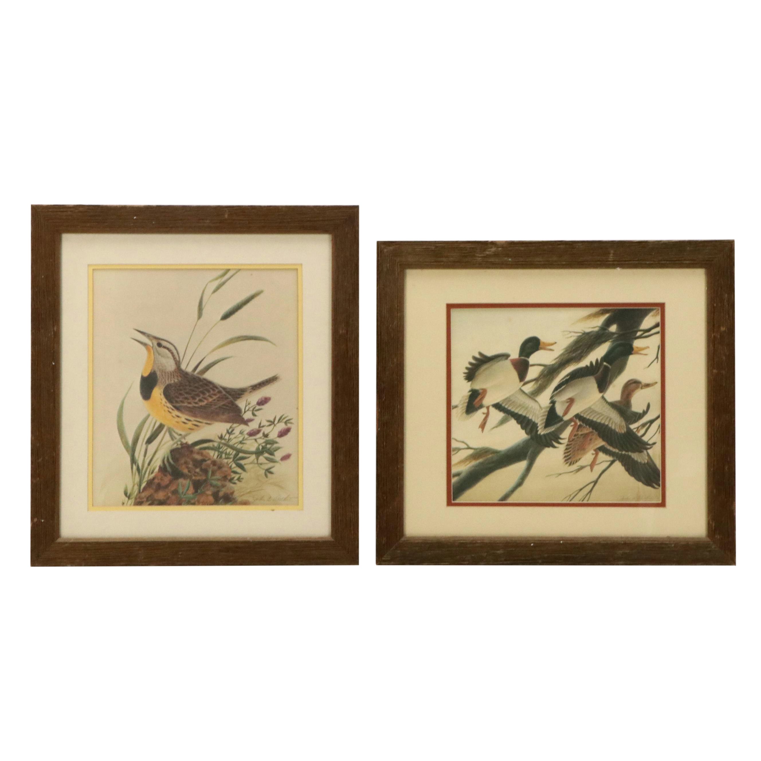 Trio of John Ruthven Bird Offset Lithographs, 20th Century