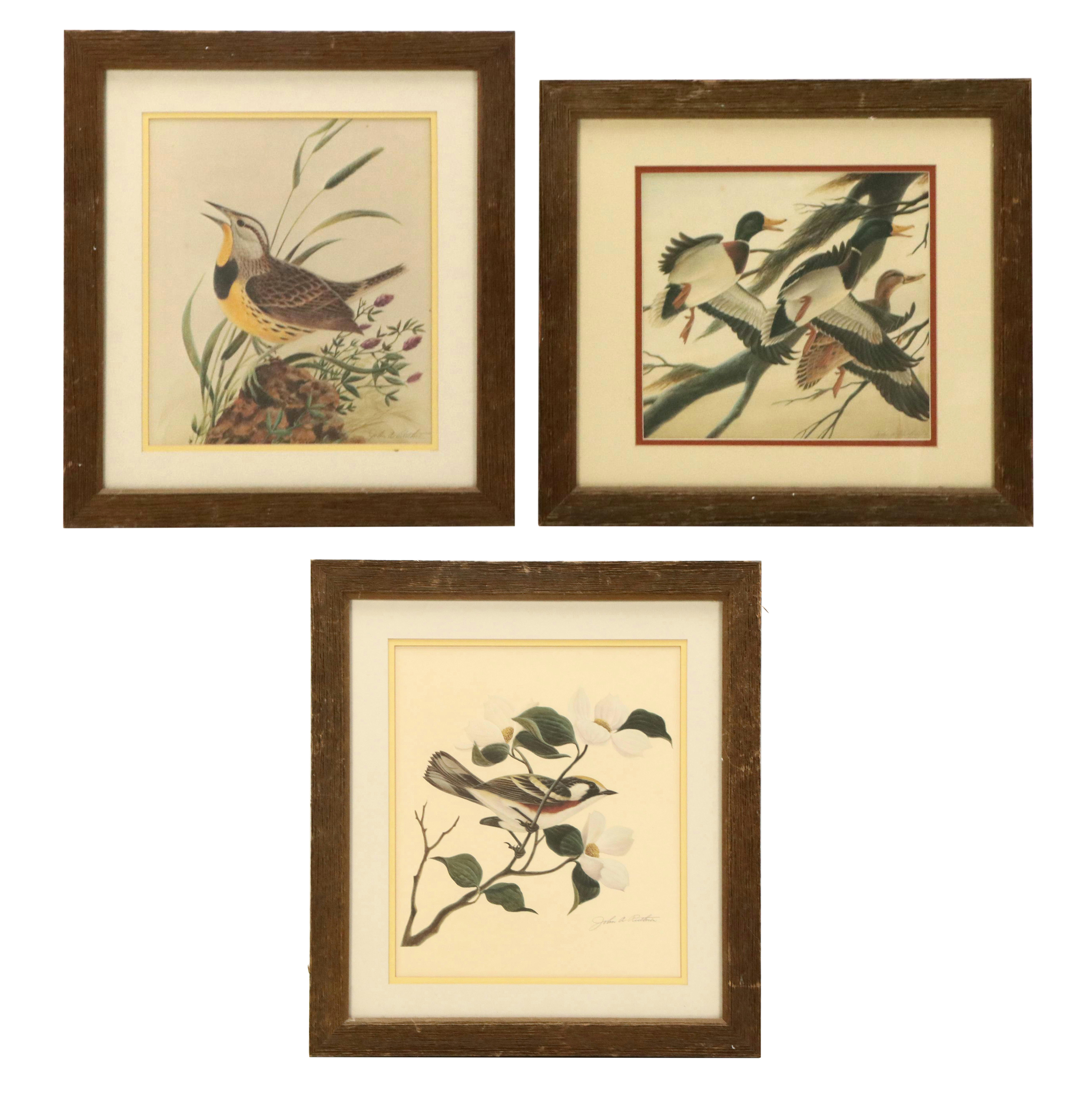 Trio of John Ruthven Bird Offset Lithographs, 20th Century