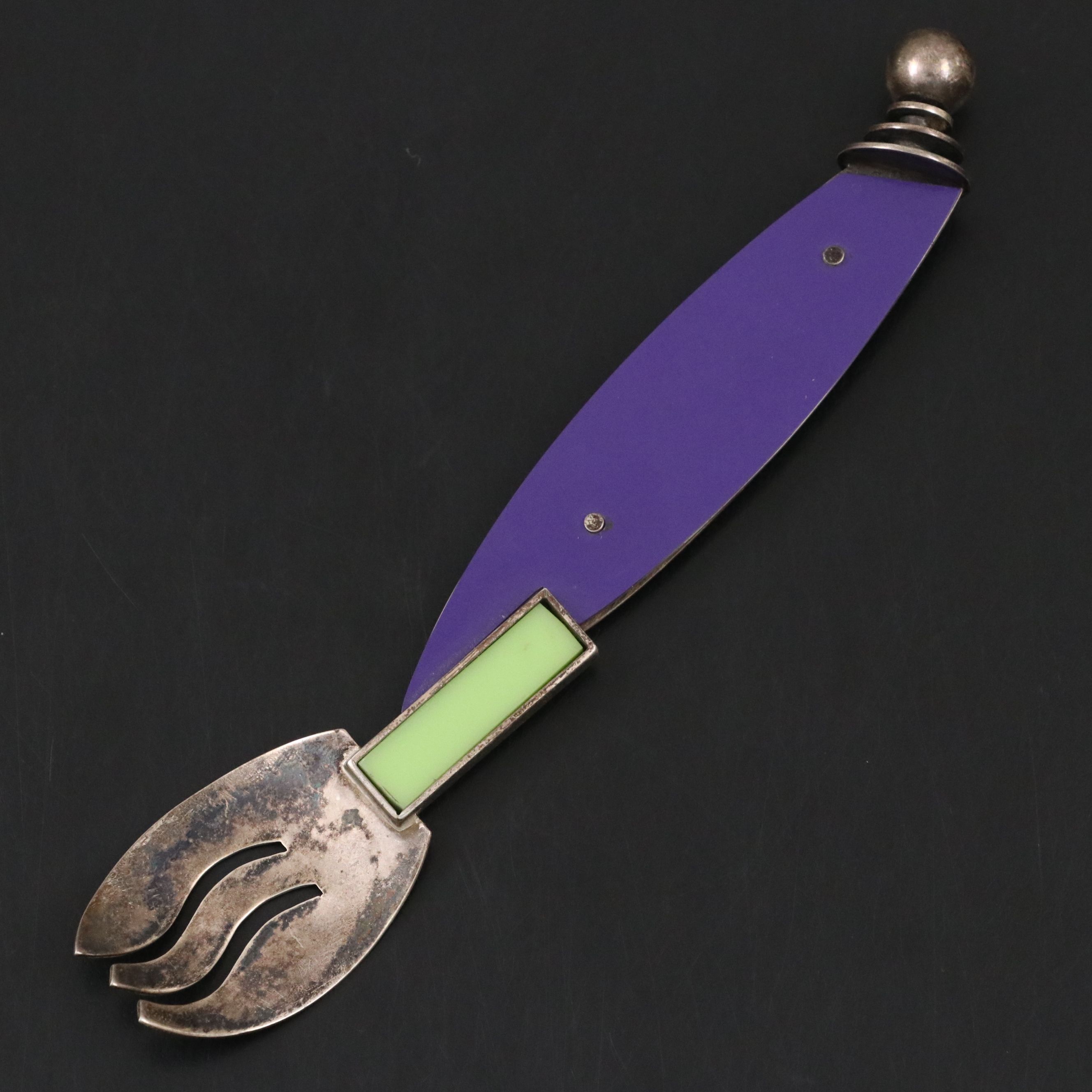 Marsh Cohen Handmade Sterling Silver and Resin Spork, 1991