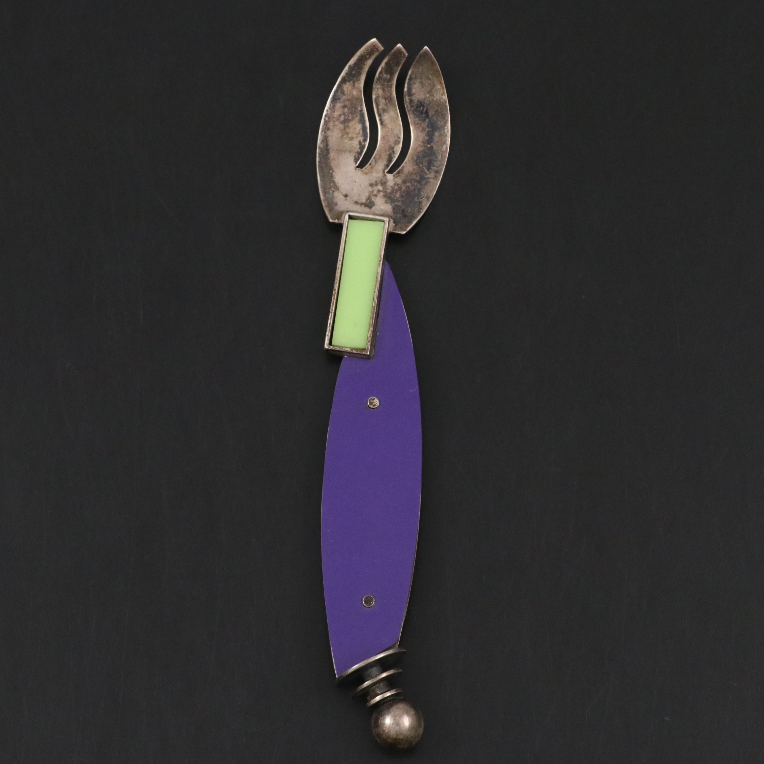Marsh Cohen Handmade Sterling Silver and Resin Spork, 1991