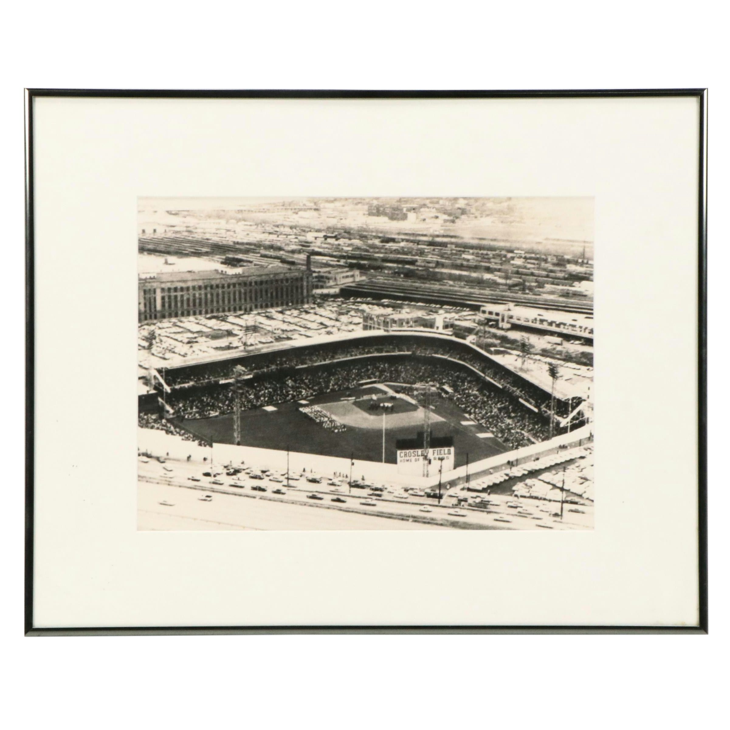 Monochrome Photographic Print of Crosley Field