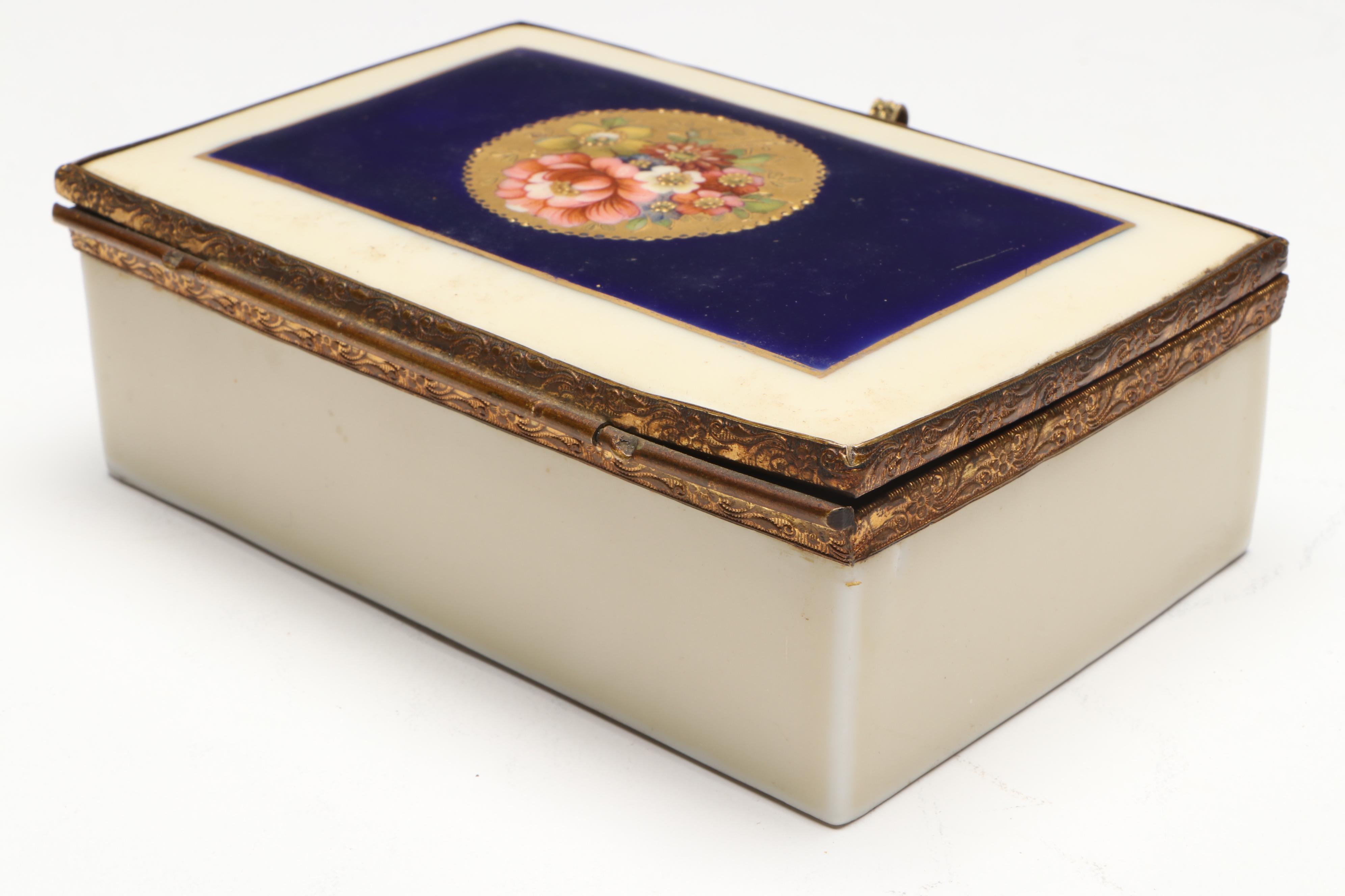 Czechoslovak, Staffordshire and Lenox Decorative Porcelain Boxes