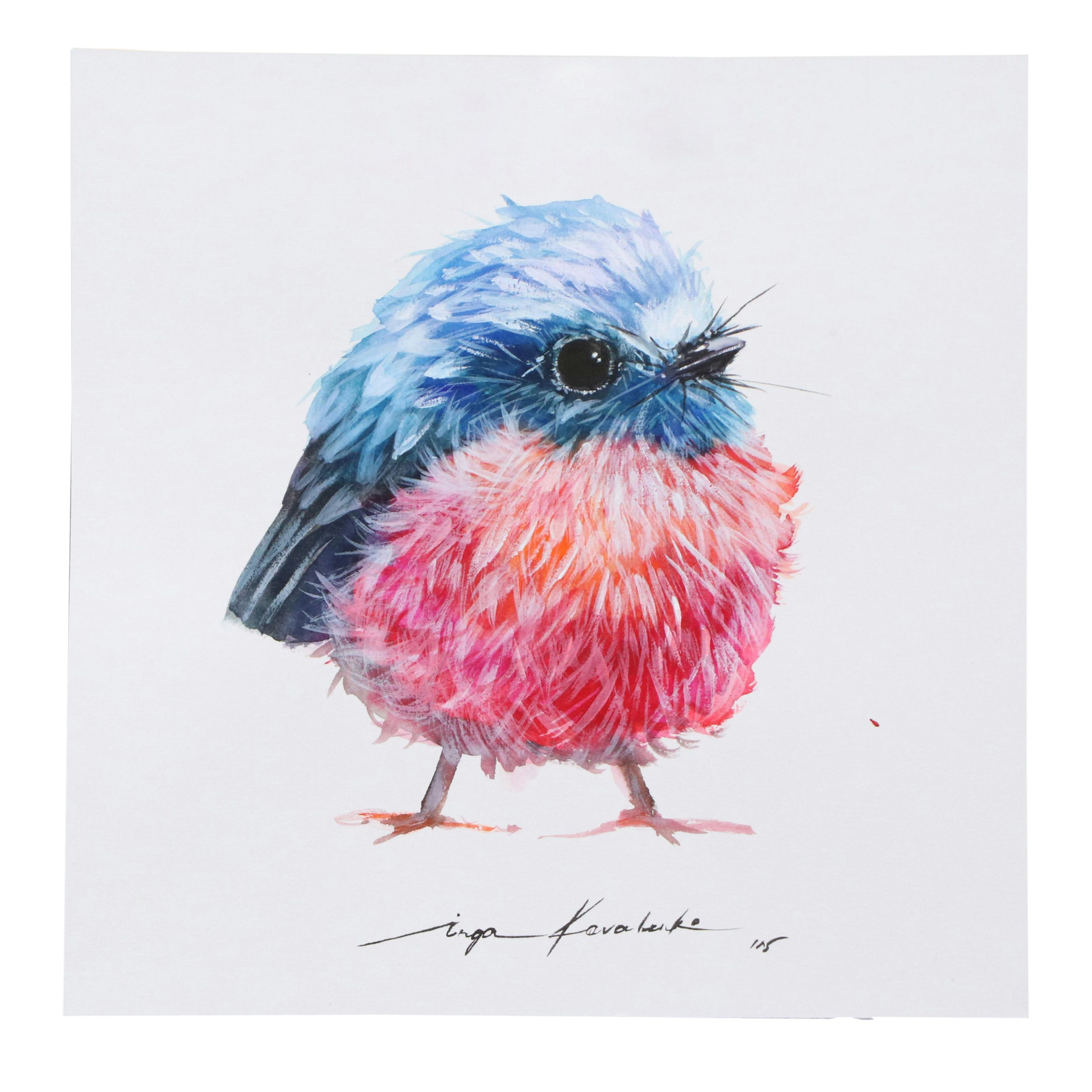 Inga Kovalenko Watercolor Painting of Bird, 2025