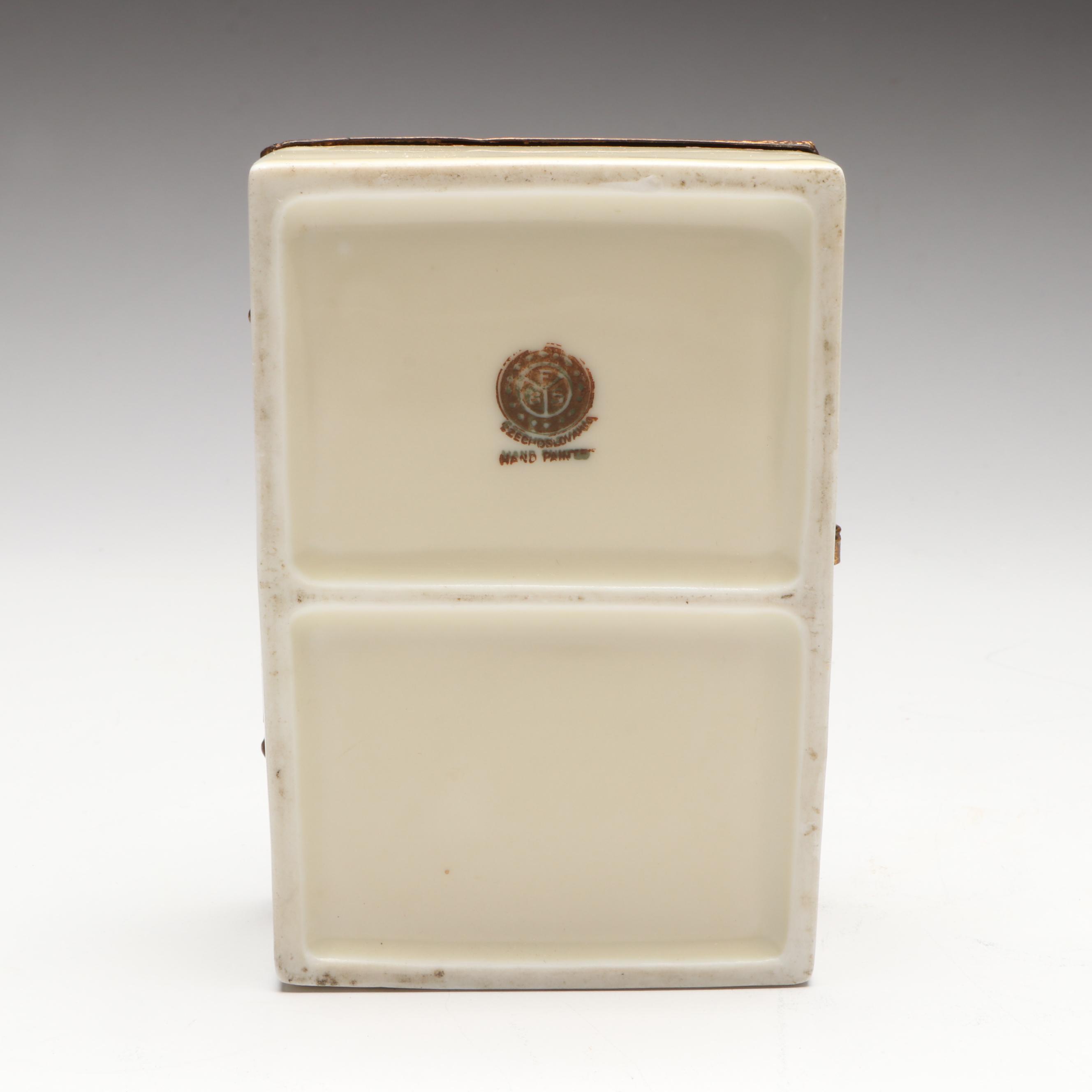 Czechoslovak, Staffordshire and Lenox Decorative Porcelain Boxes