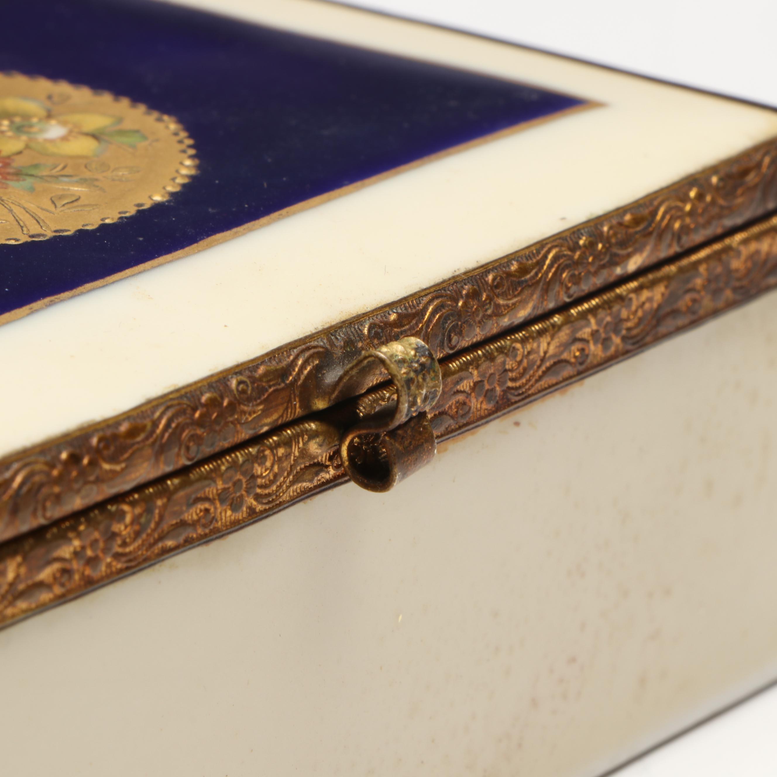 Czechoslovak, Staffordshire and Lenox Decorative Porcelain Boxes