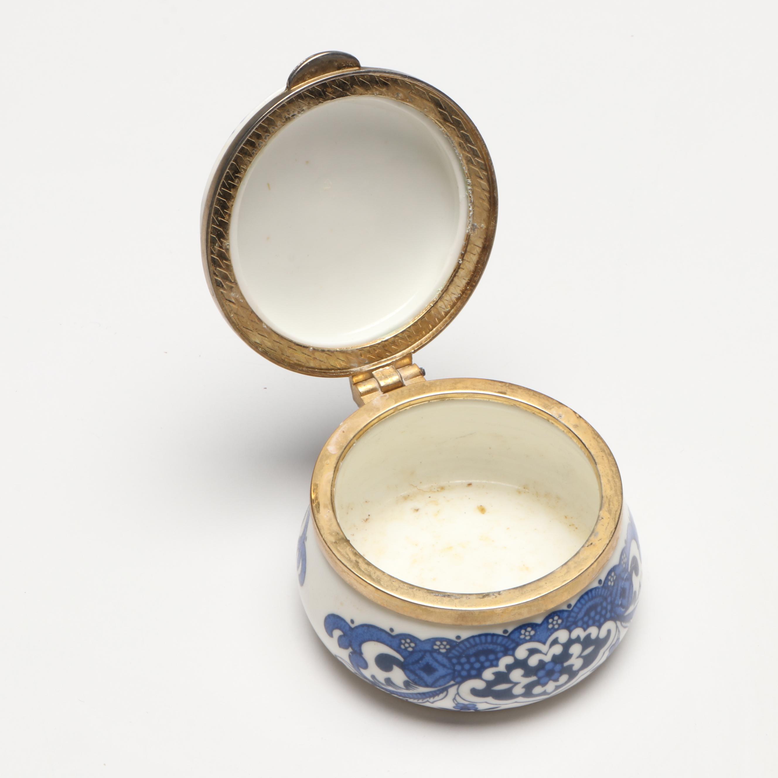 Czechoslovak, Staffordshire and Lenox Decorative Porcelain Boxes